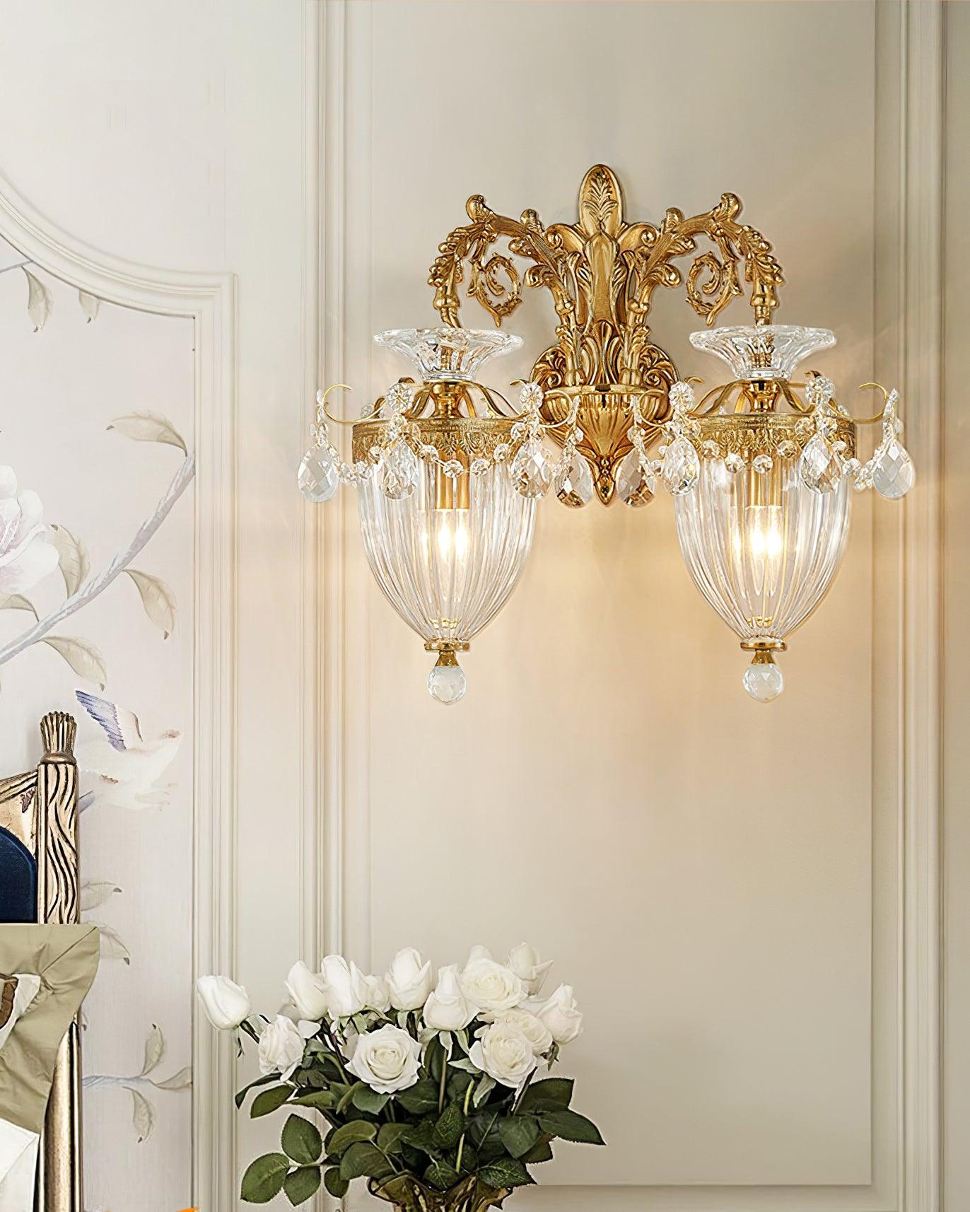 Vireon Wall Lamp Gold Double Sconce Modern-Neutral Decor