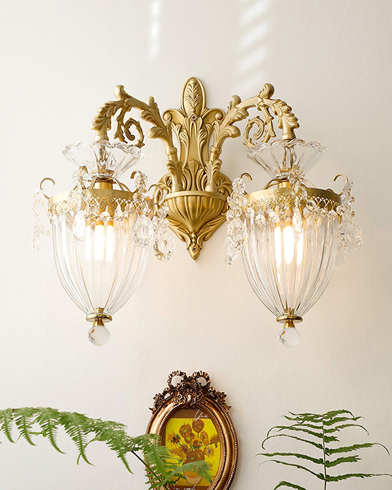 Vireon Wall Lamp Gold Double Sconce Modern-Neutral Decor