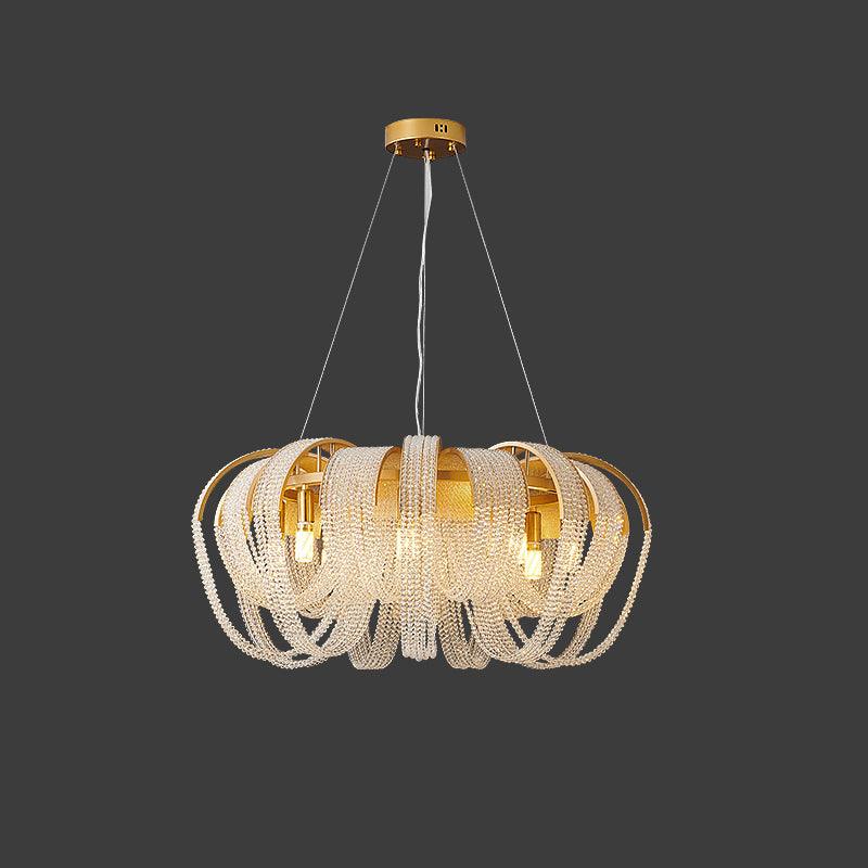 Siv Chandelier Mesh Crystal Gold Waterfall Sparkle-Neutral Decor