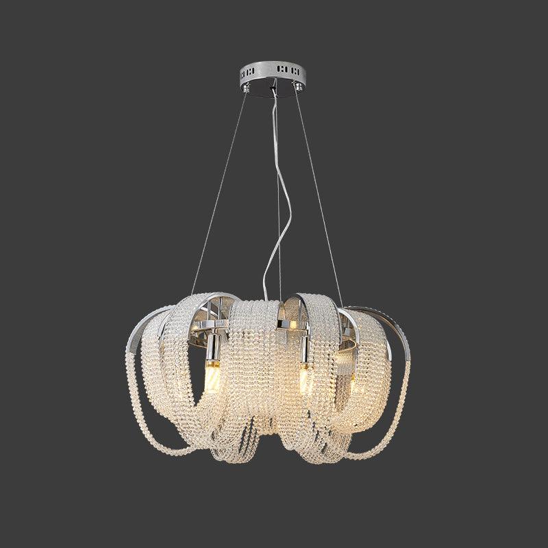 Siv Chandelier Mesh Crystal Gold Waterfall Sparkle-Neutral Decor