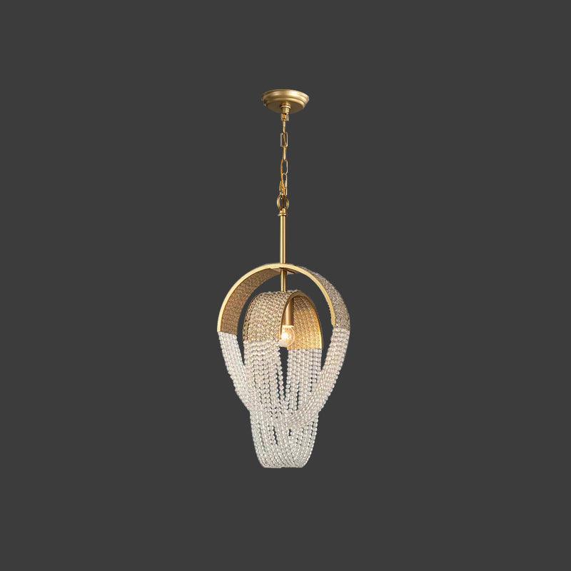 Siv Chandelier Mesh Crystal Gold Waterfall Sparkle-Neutral Decor
