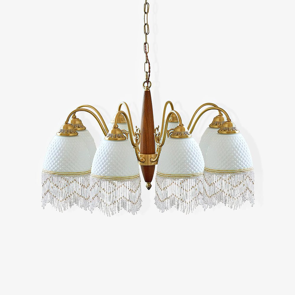 Yave Chandelier Tassel Glass Vintage-Neutral Decor