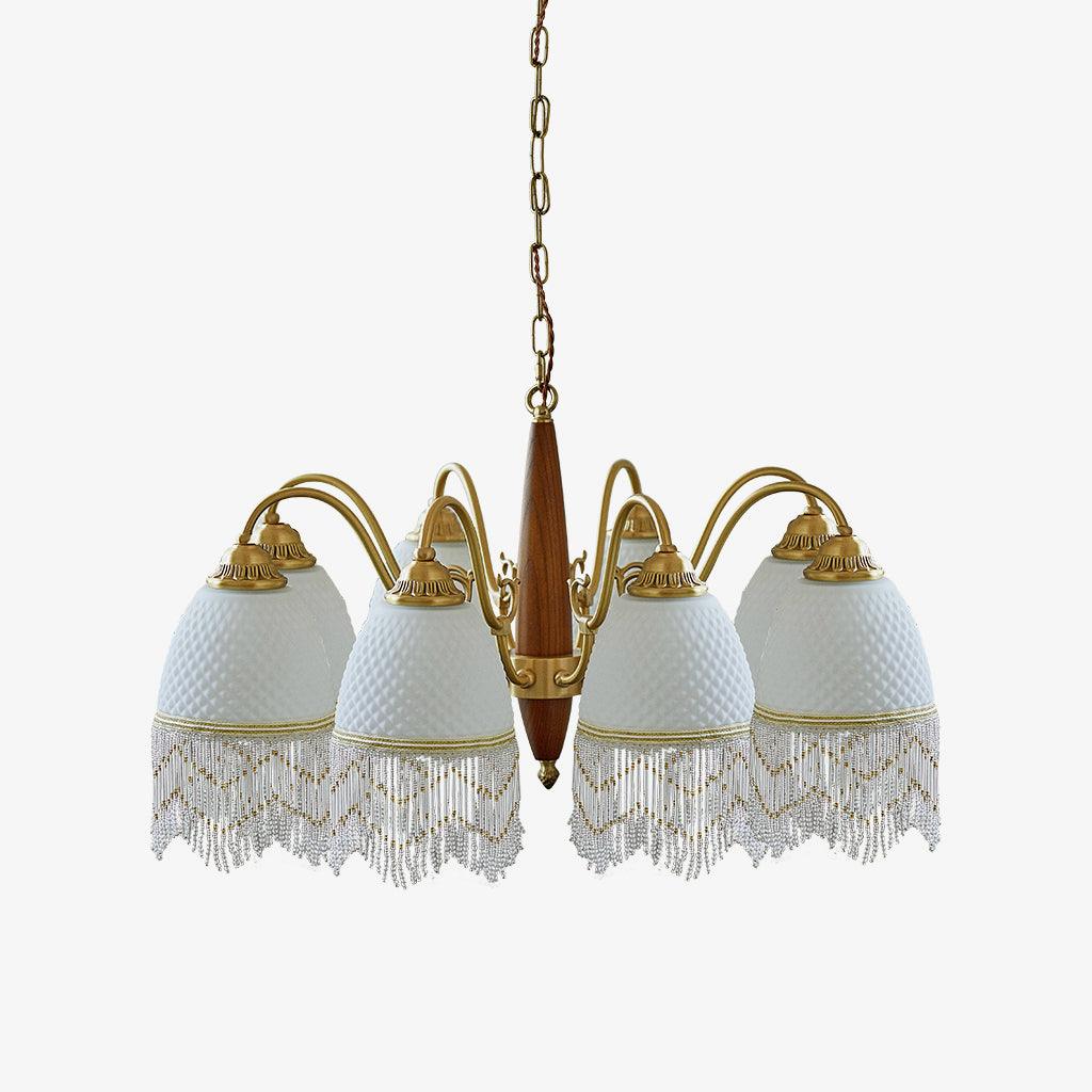 Yave Chandelier Tassel Glass Vintage-Neutral Decor