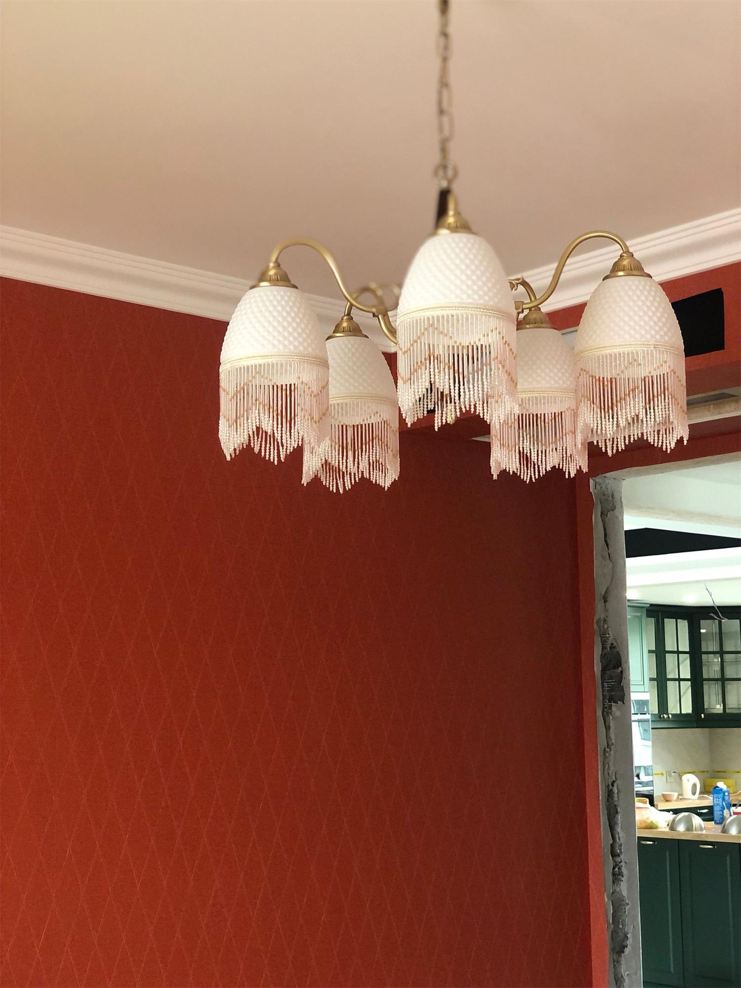 Yave Chandelier Tassel Glass Vintage-Neutral Decor