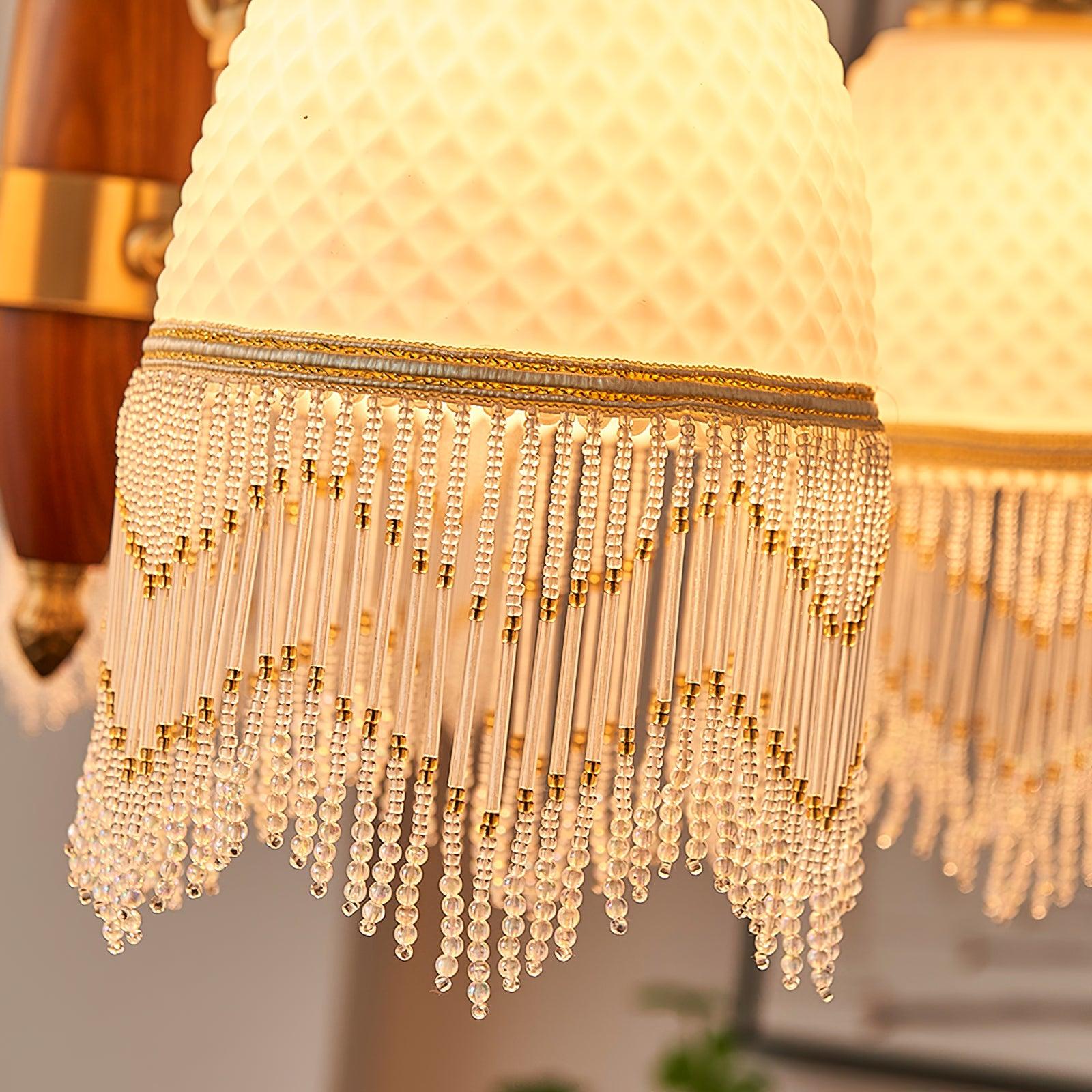 Yave Chandelier Tassel Glass Vintage-Neutral Decor
