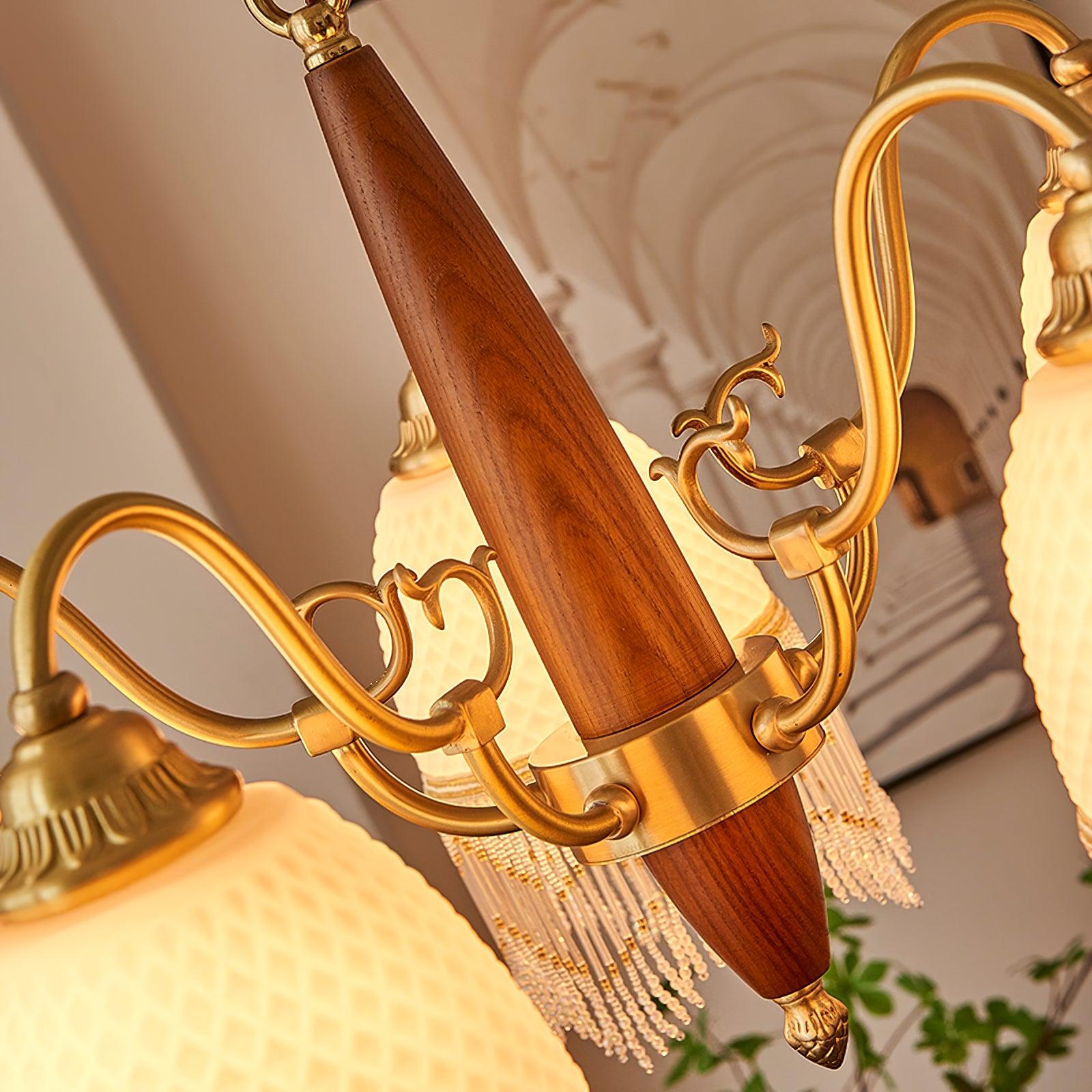 Yave Chandelier Tassel Glass Vintage-Neutral Decor