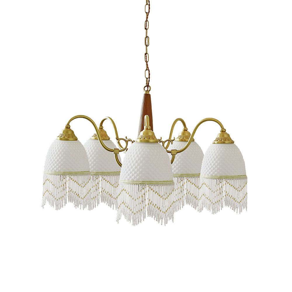 Yave Chandelier Tassel Glass Vintage-Neutral Decor