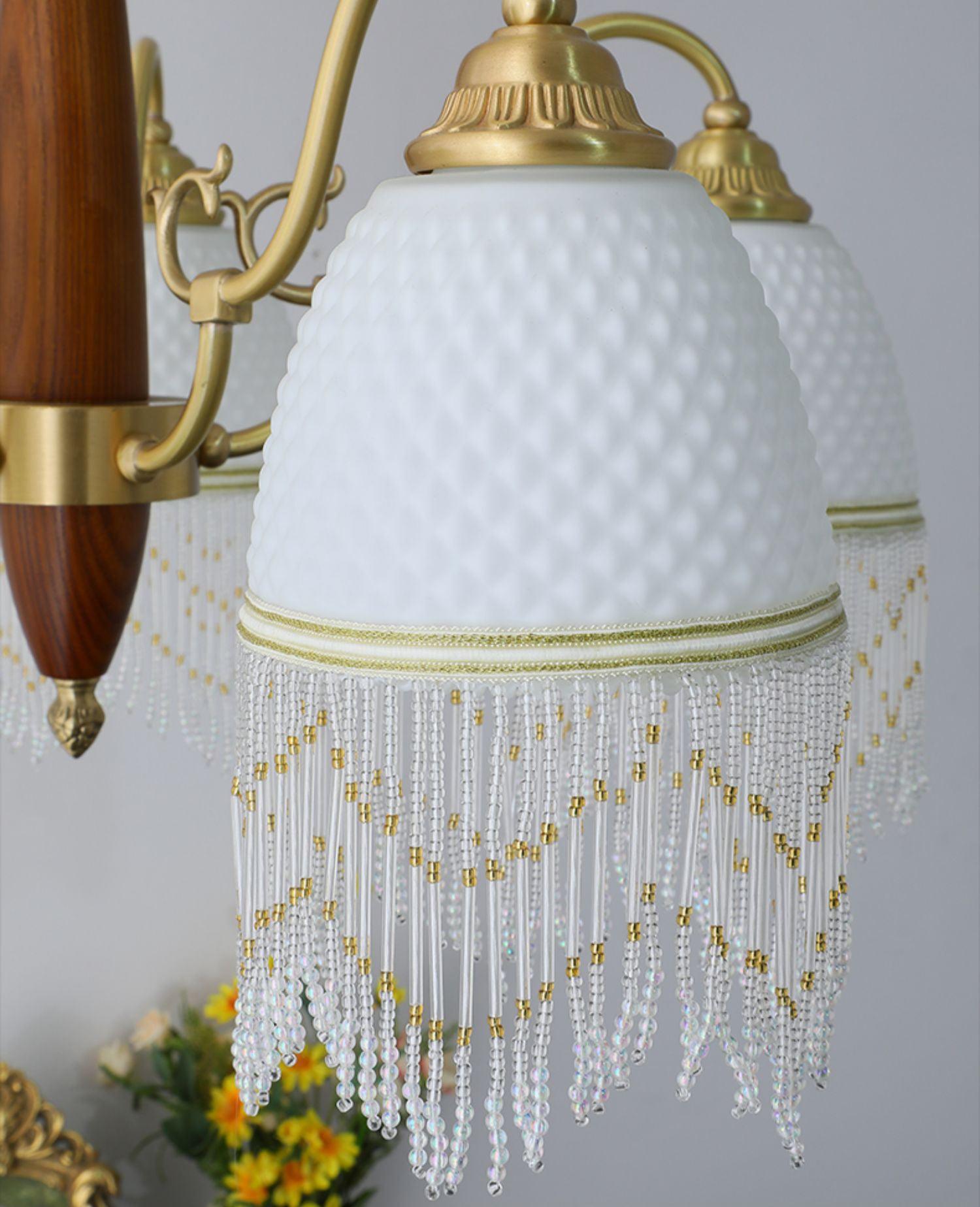 Yave Chandelier Tassel Glass Vintage-Neutral Decor