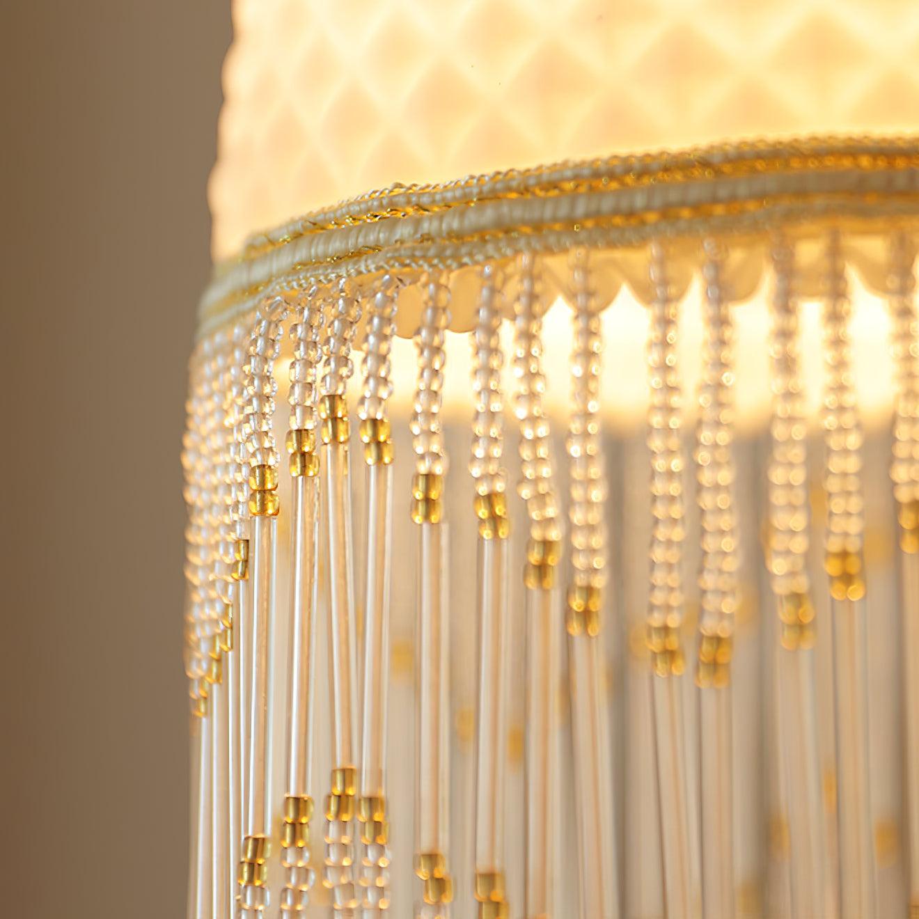 Mesh Tassel Glass Pendant Light-Neutral Decor