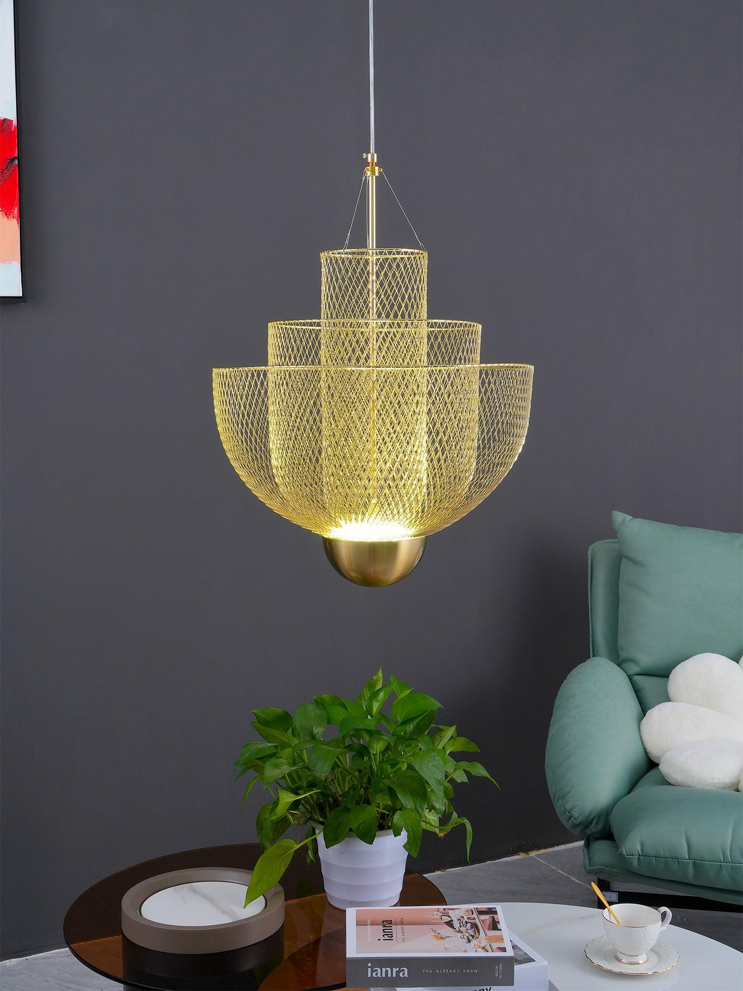 Lustra Chandelier Meshmatics Hanging Radiant-Neutral Decor