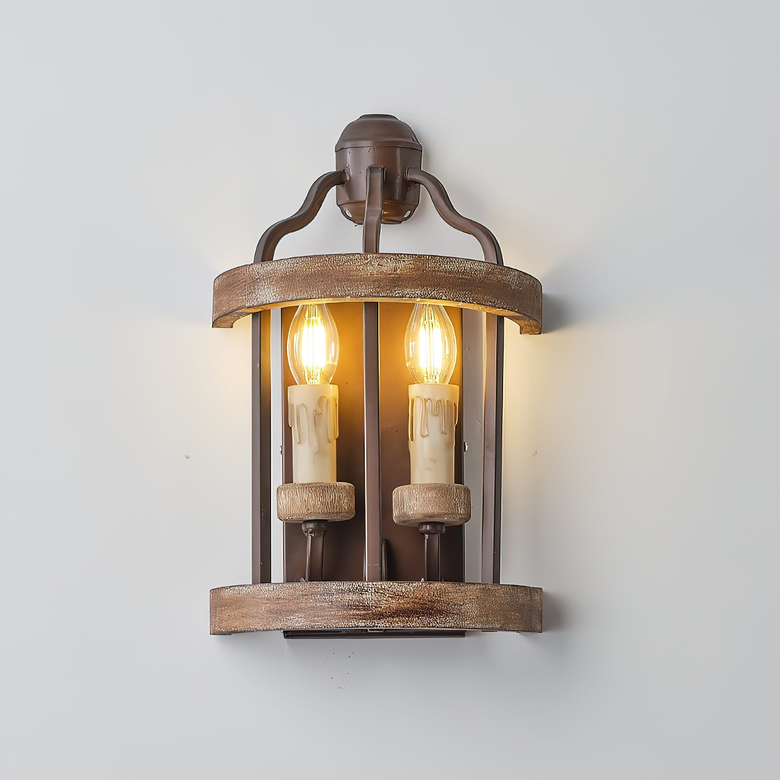 The Messina Wall Lamp displayed in a hallway for sophisticated lighting.