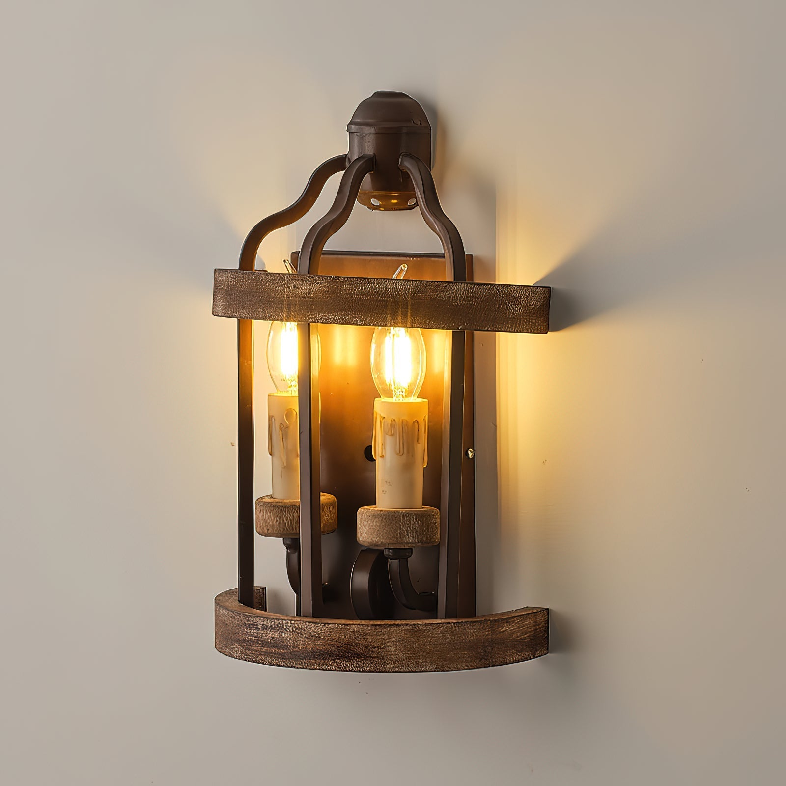 Dimensional graphic of the Messina Wall Lamp with measurements.