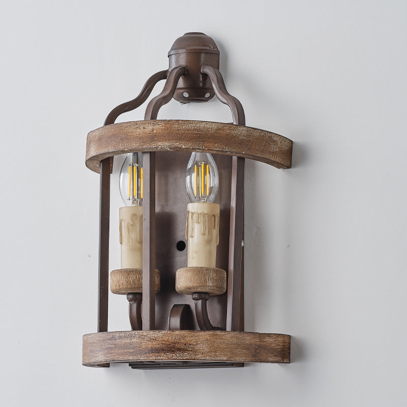 Bottom-up view showing the light sources of the Messina Wall Lamp.