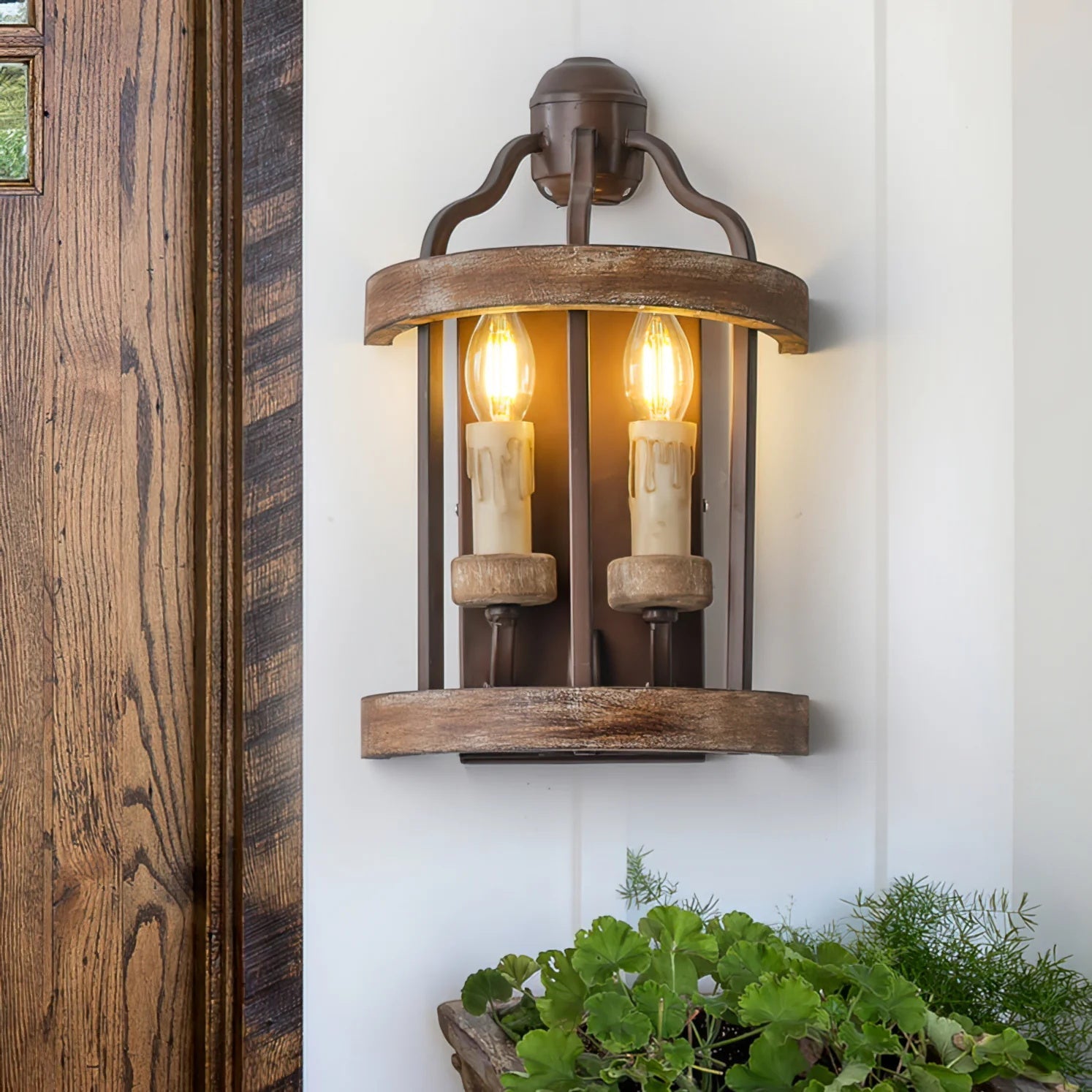 Detail shot of the E12/E14 socket on the Messina Wall Lamp.