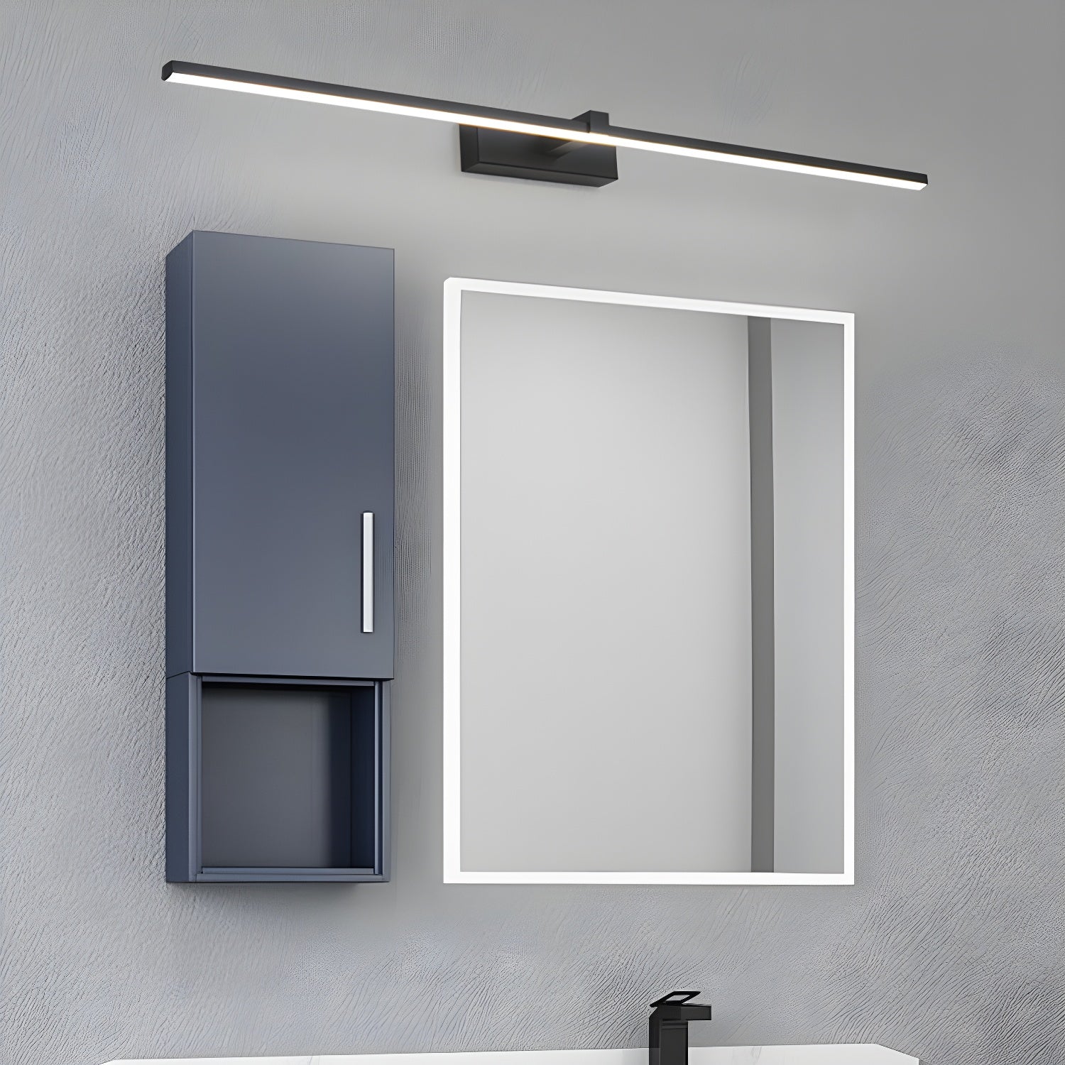 Yume Linear Modern Minimalist Mirror Wall Light-Neutral Decor