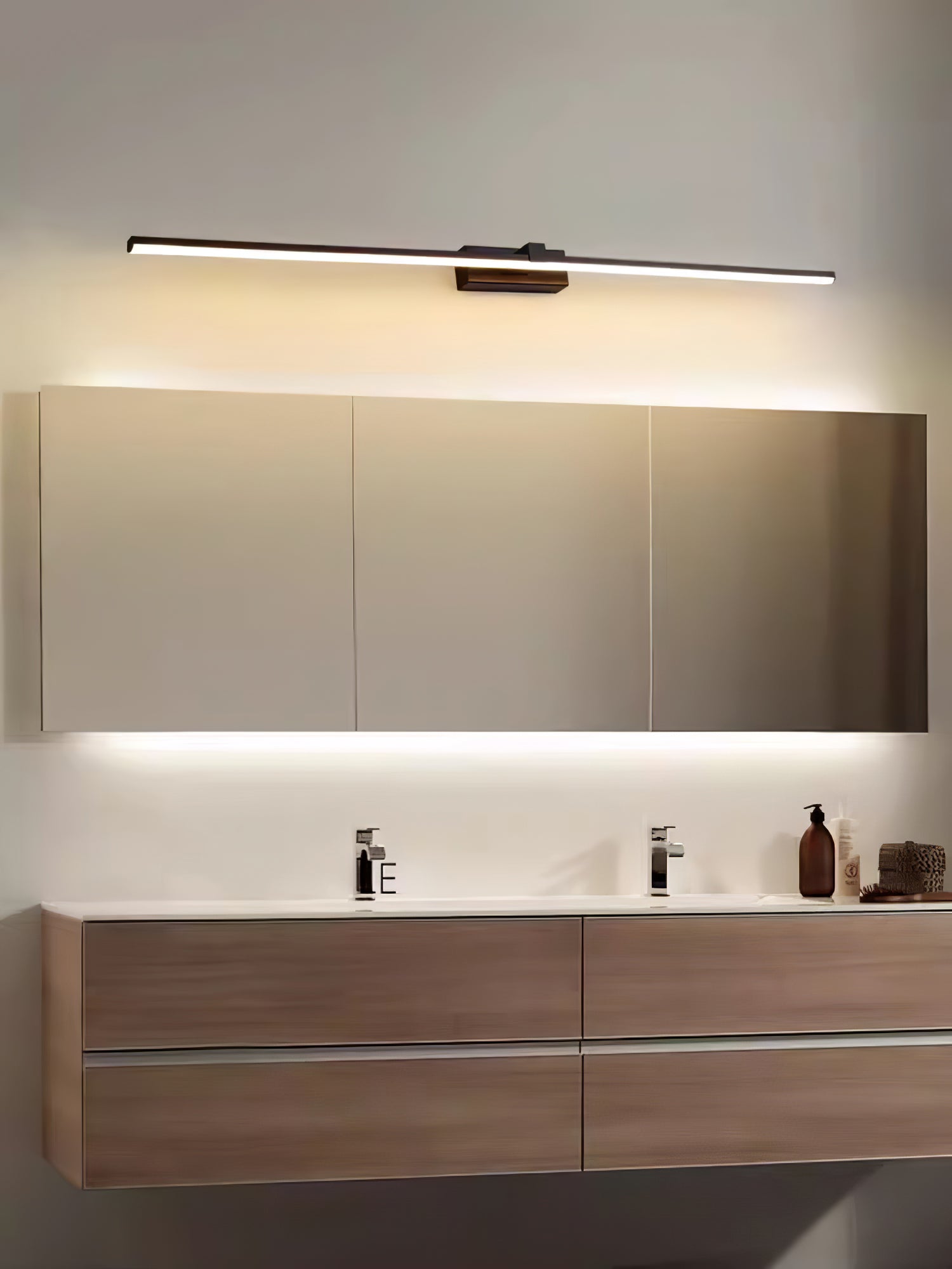 Yume Linear Modern Minimalist Mirror Wall Light-Neutral Decor