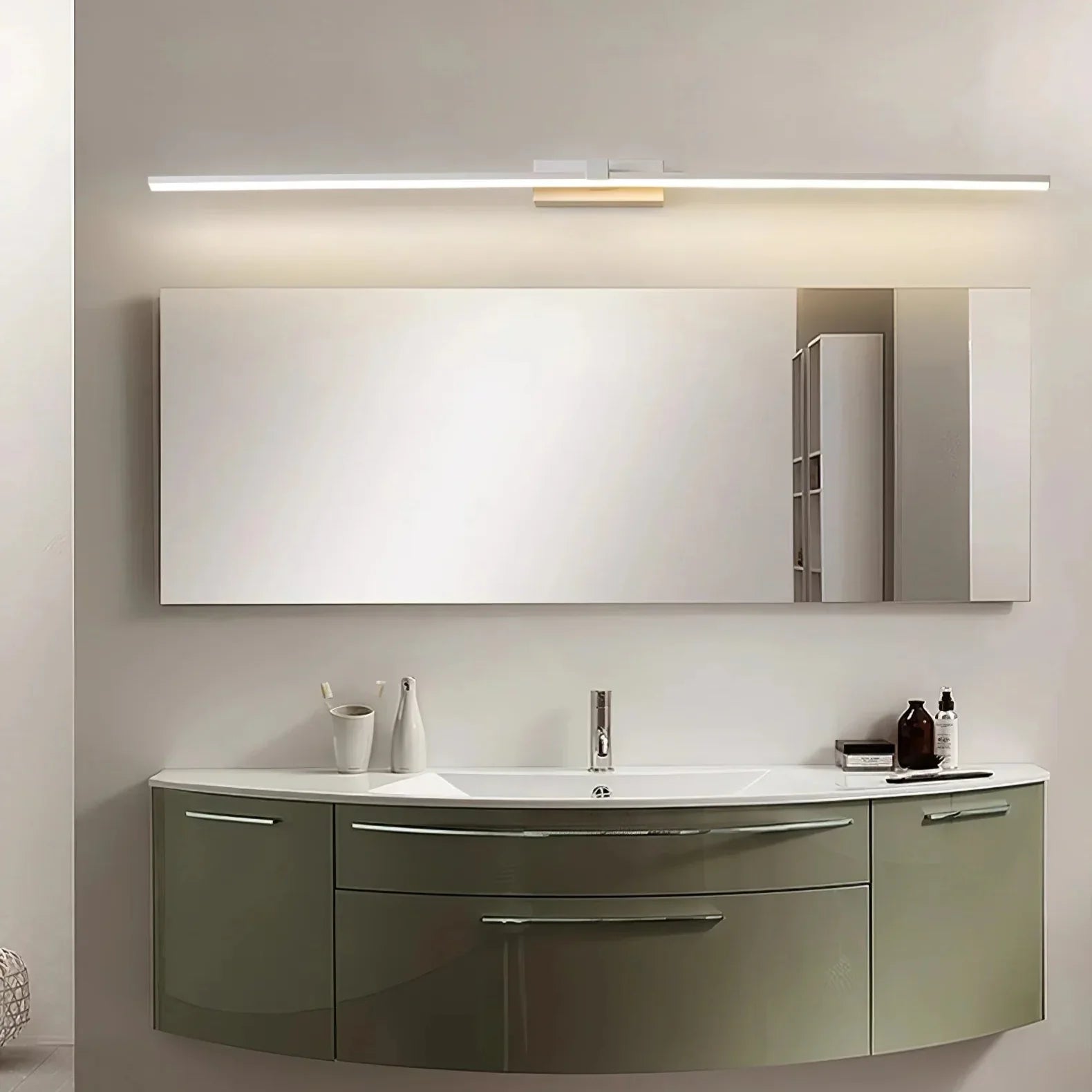Hexa Linear Mirror Vanity Wall Lamp Bathroom Bedroom Modern - Neutral Decor