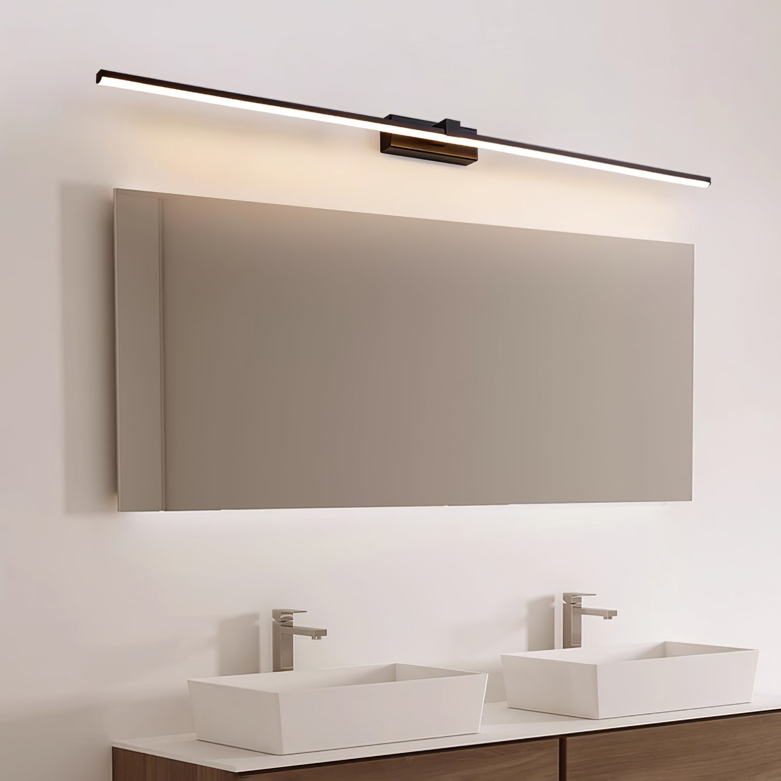 Yume Linear Modern Minimalist Mirror Wall Light-Neutral Decor