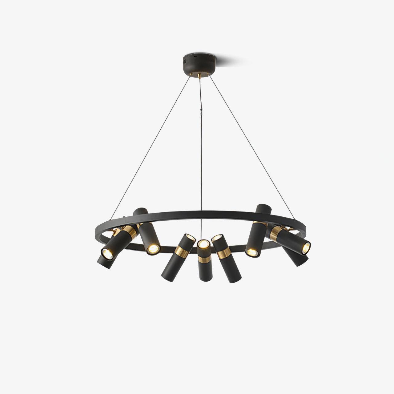 Nova Industrial Acrylic Chandelier-Neutral Decor