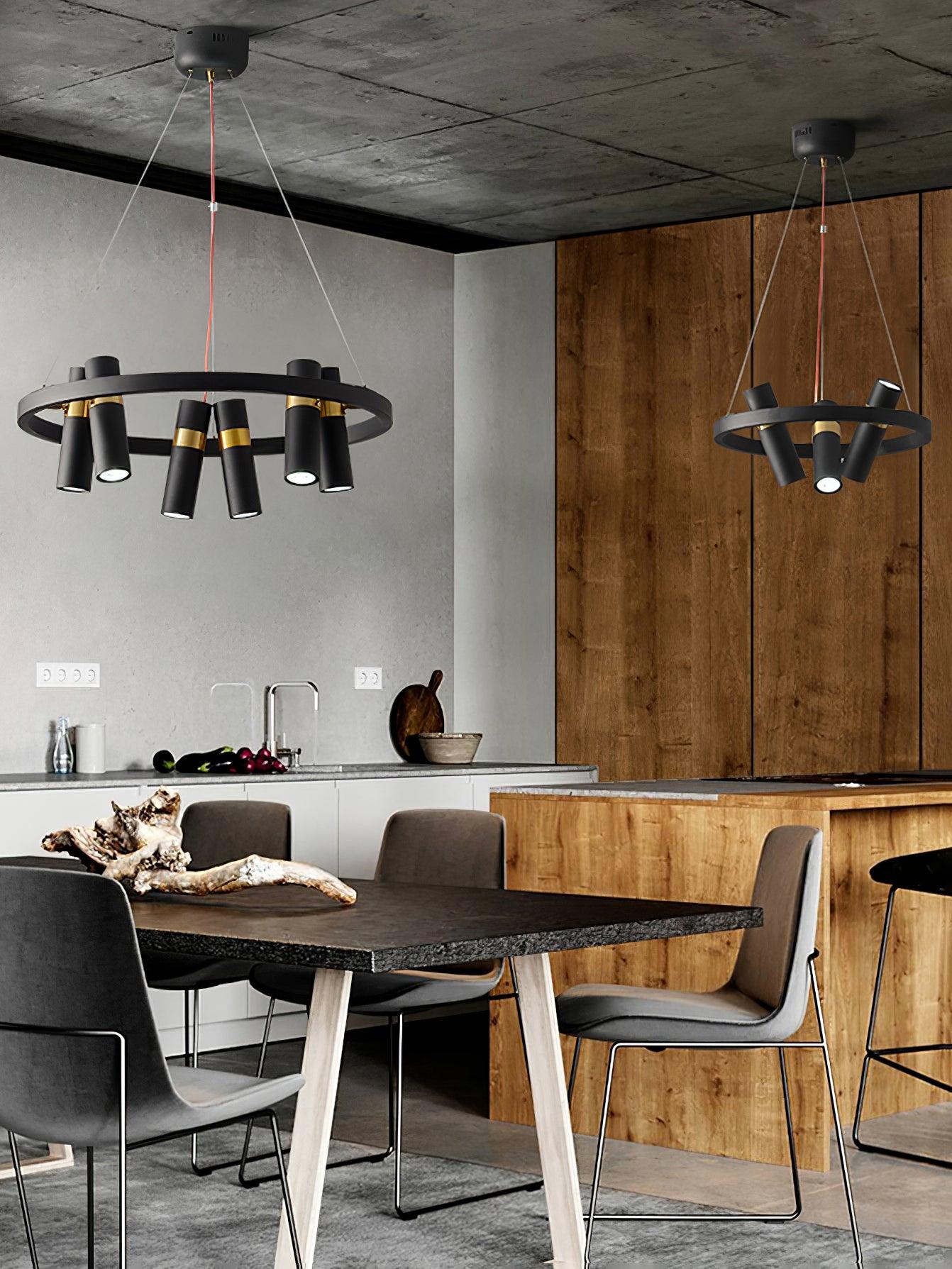Nova Industrial Acrylic Chandelier-Neutral Decor