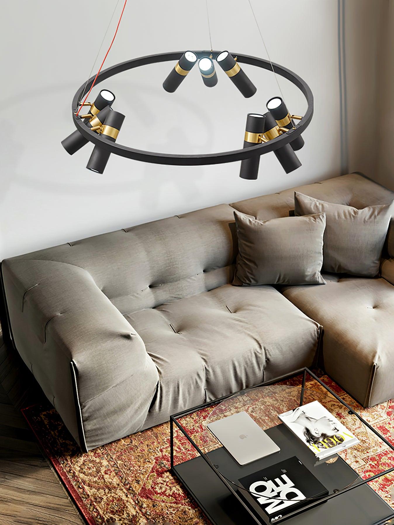 Nova Industrial Acrylic Chandelier-Neutral Decor