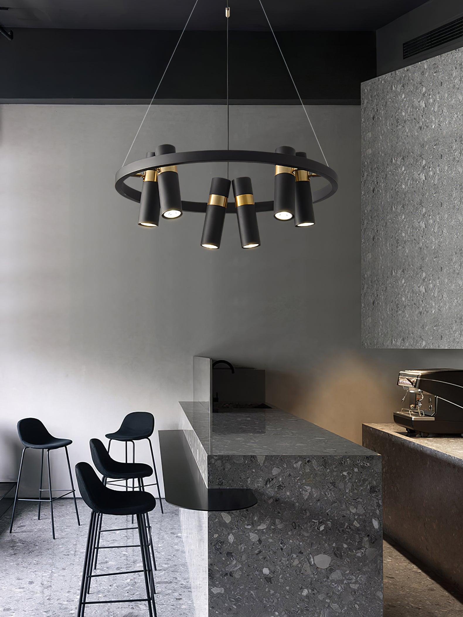 Nova Industrial Acrylic Chandelier-Neutral Decor