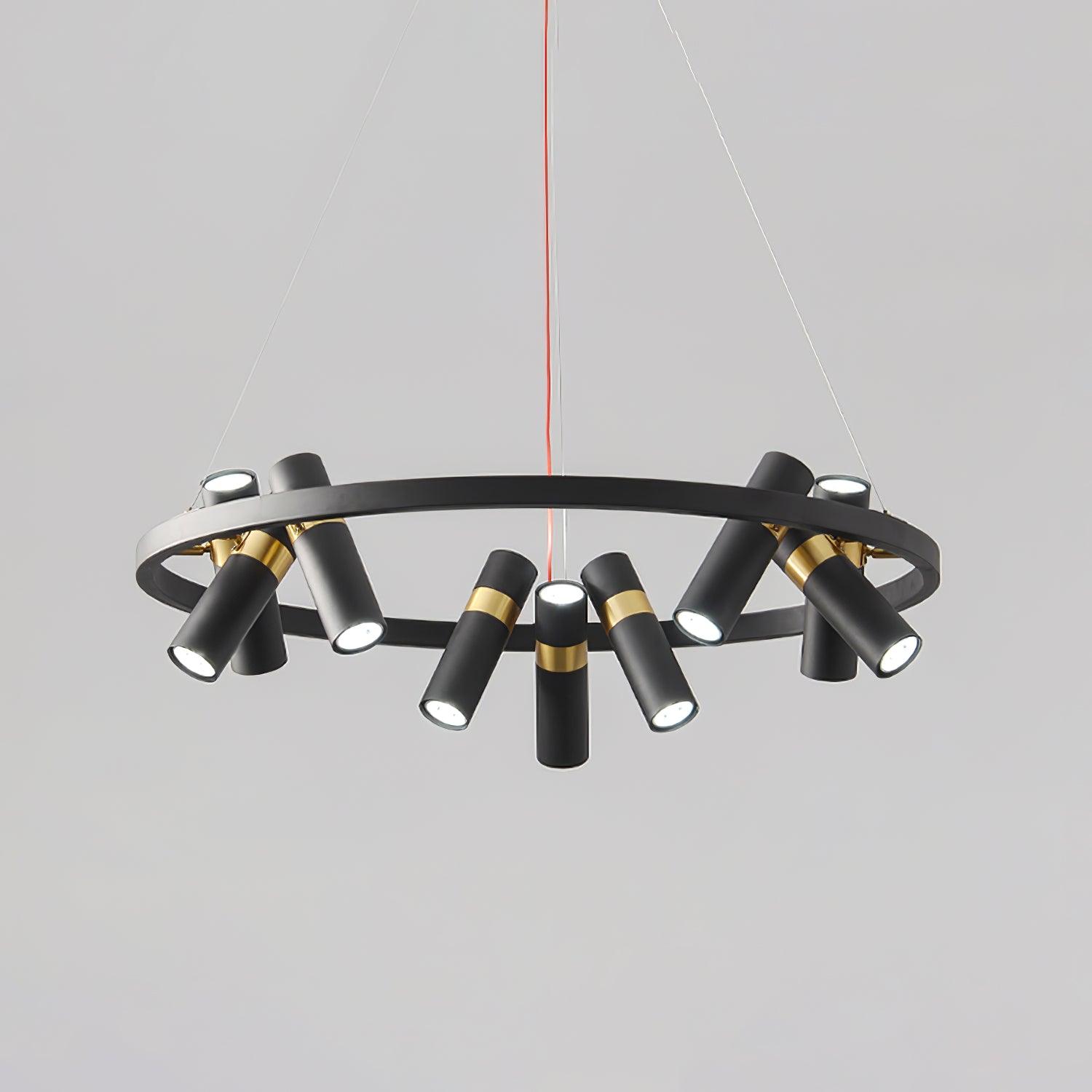 Nova Industrial Acrylic Chandelier-Neutral Decor