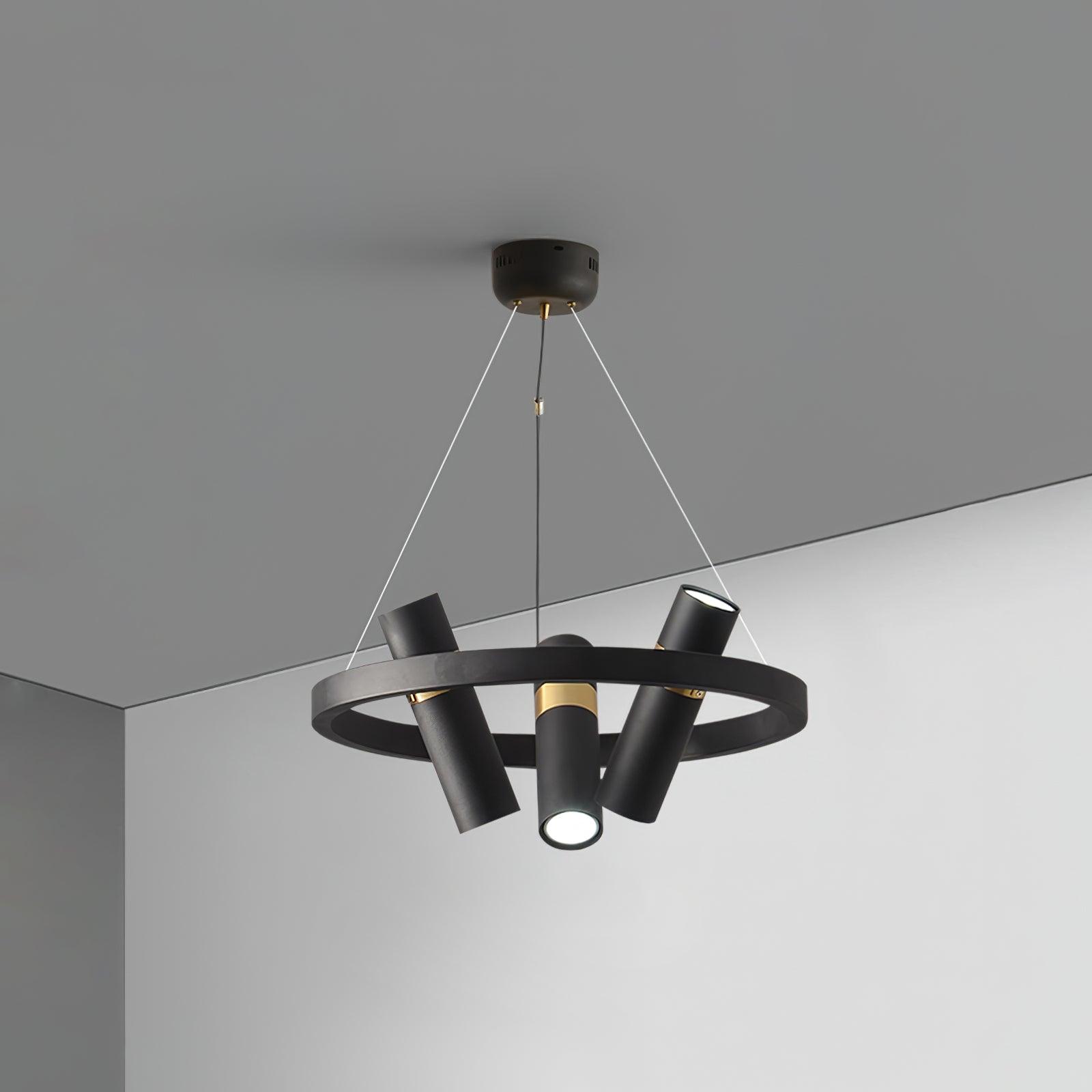 Nova Industrial Acrylic Chandelier-Neutral Decor