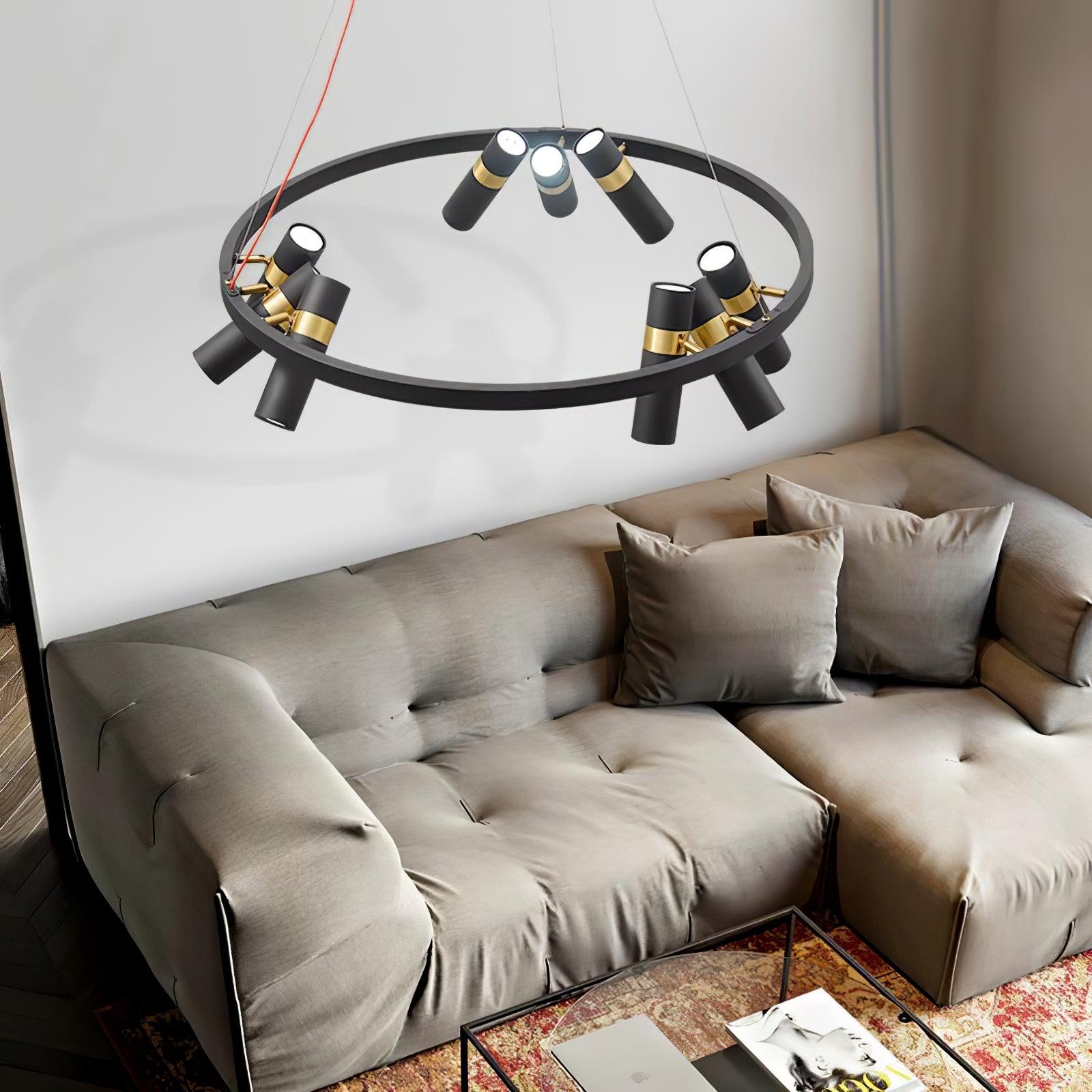 Nova Industrial Acrylic Chandelier-Neutral Decor