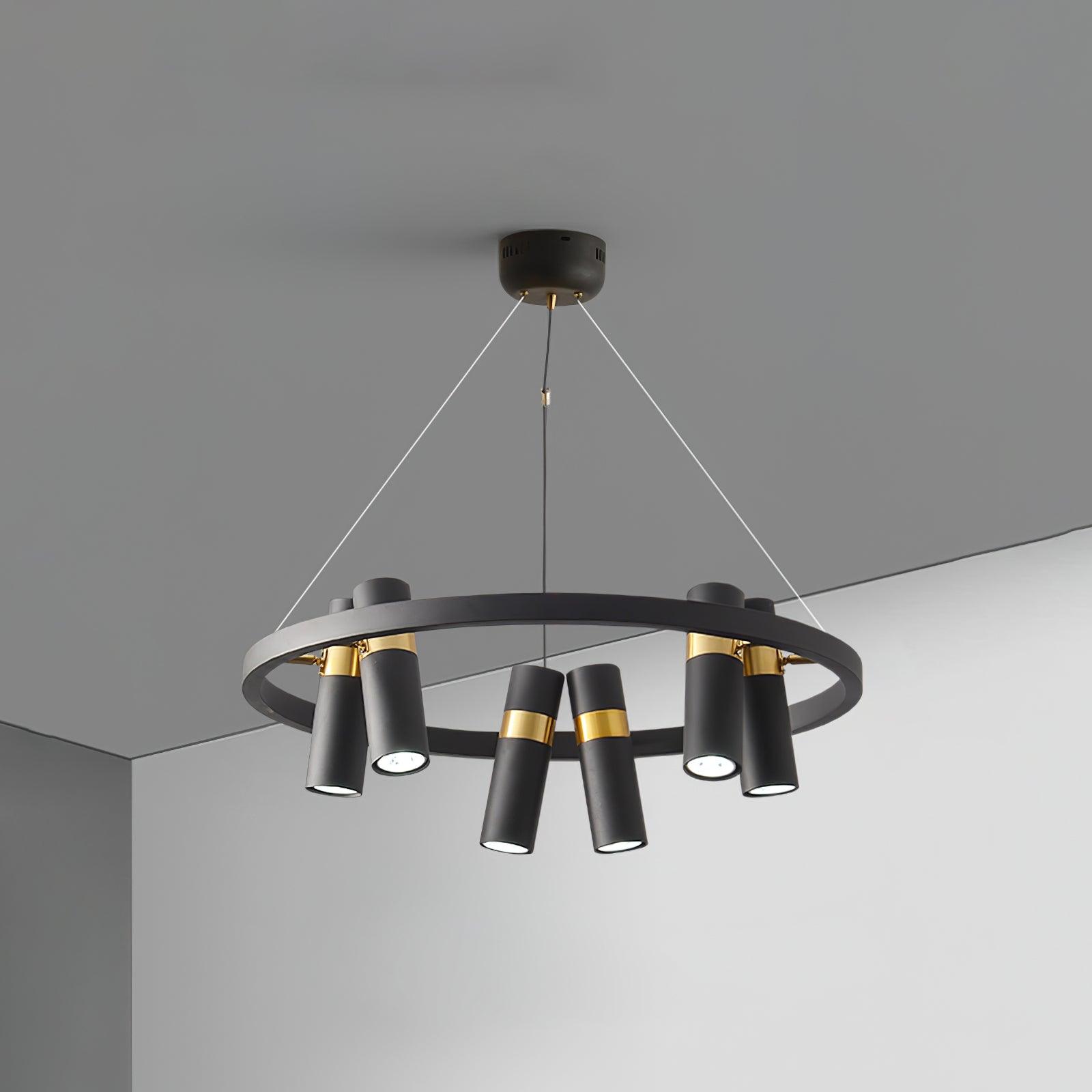 Nova Industrial Acrylic Chandelier-Neutral Decor