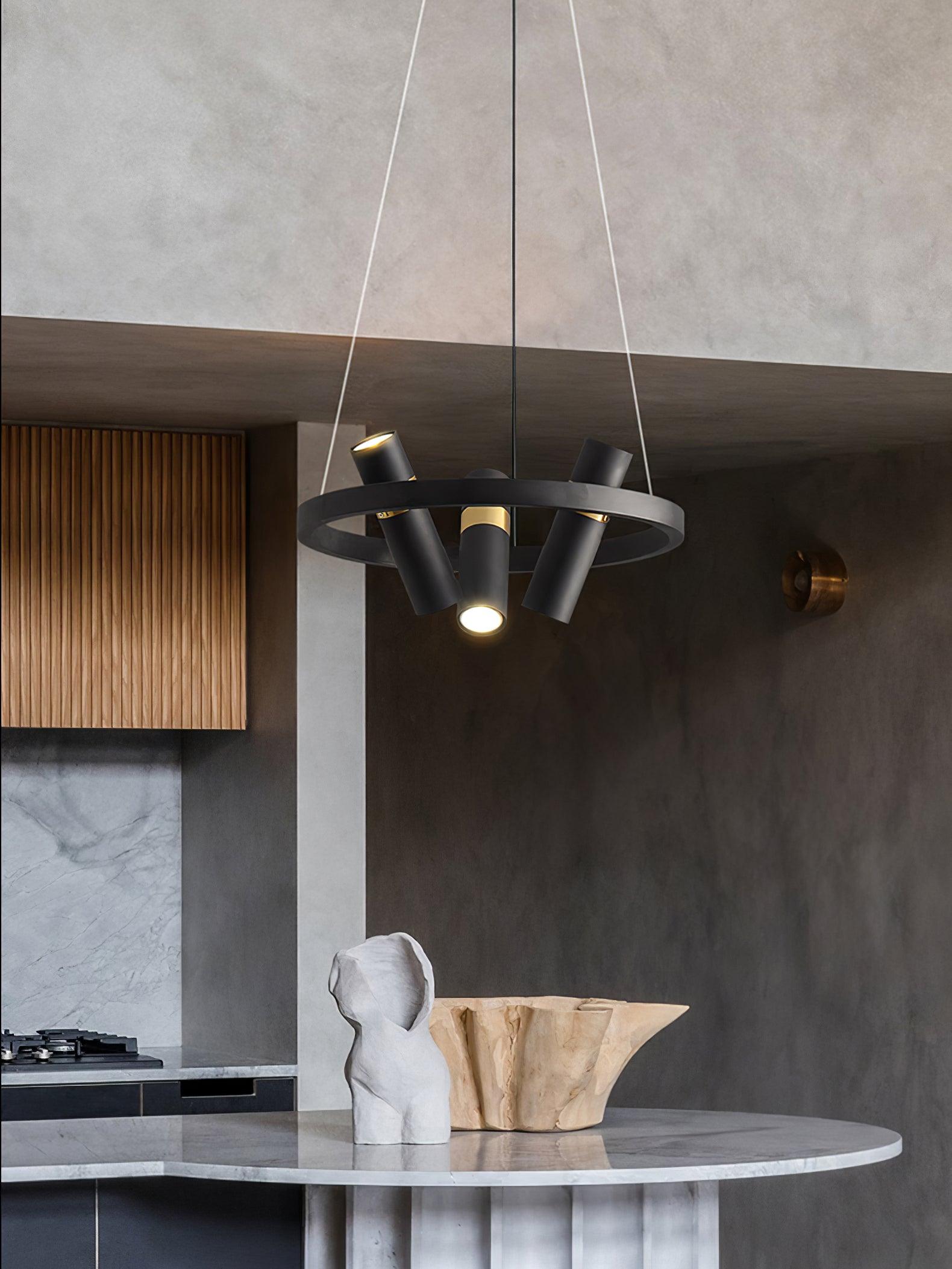 Nova Industrial Acrylic Chandelier-Neutral Decor