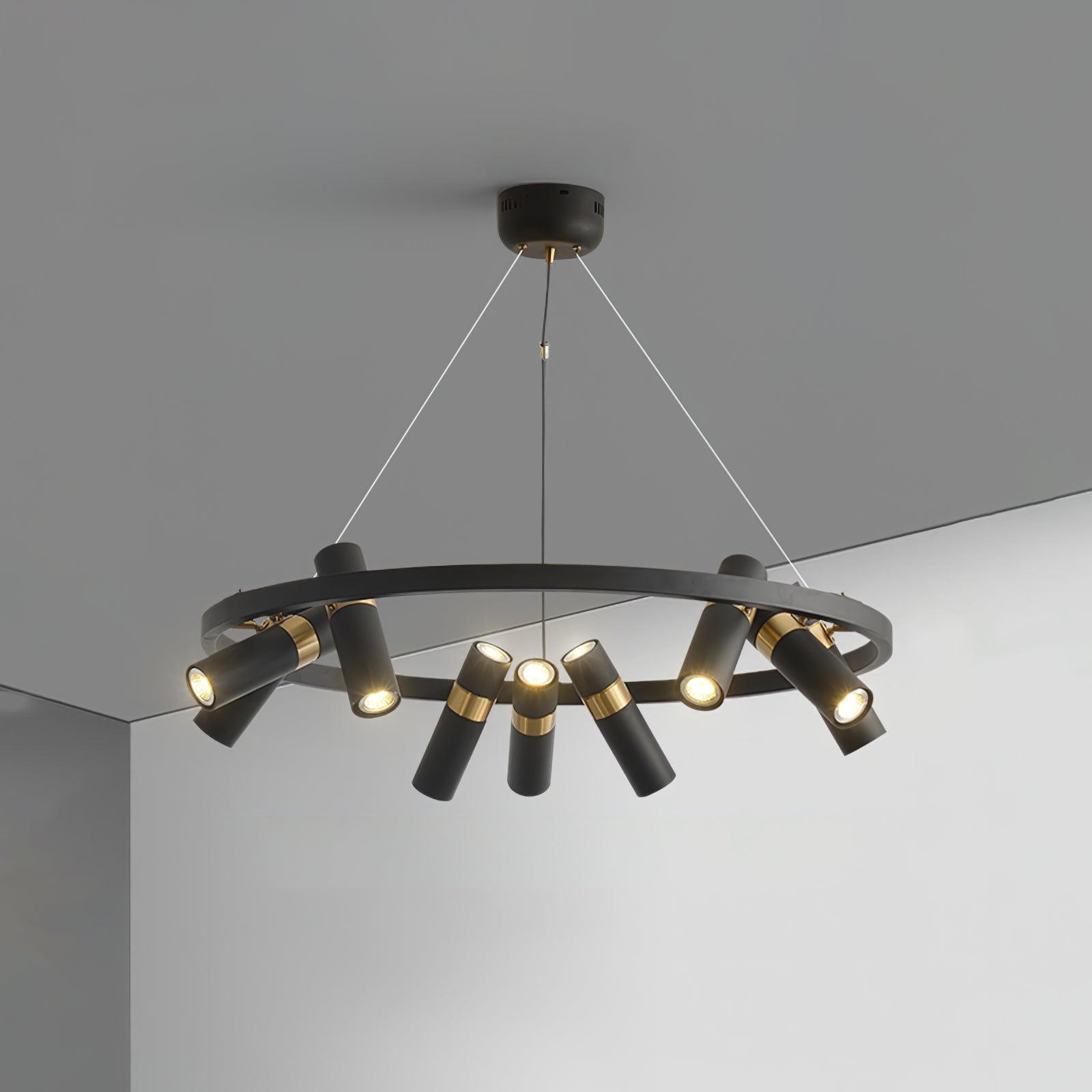 Nova Industrial Acrylic Chandelier-Neutral Decor
