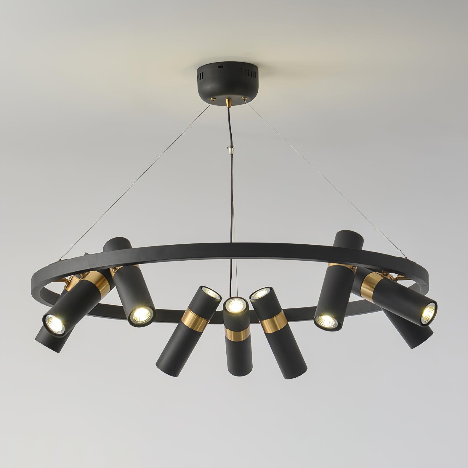 Nova Industrial Acrylic Chandelier-Neutral Decor