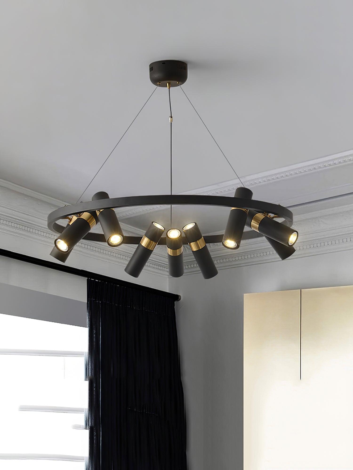 Nova Industrial Acrylic Chandelier-Neutral Decor