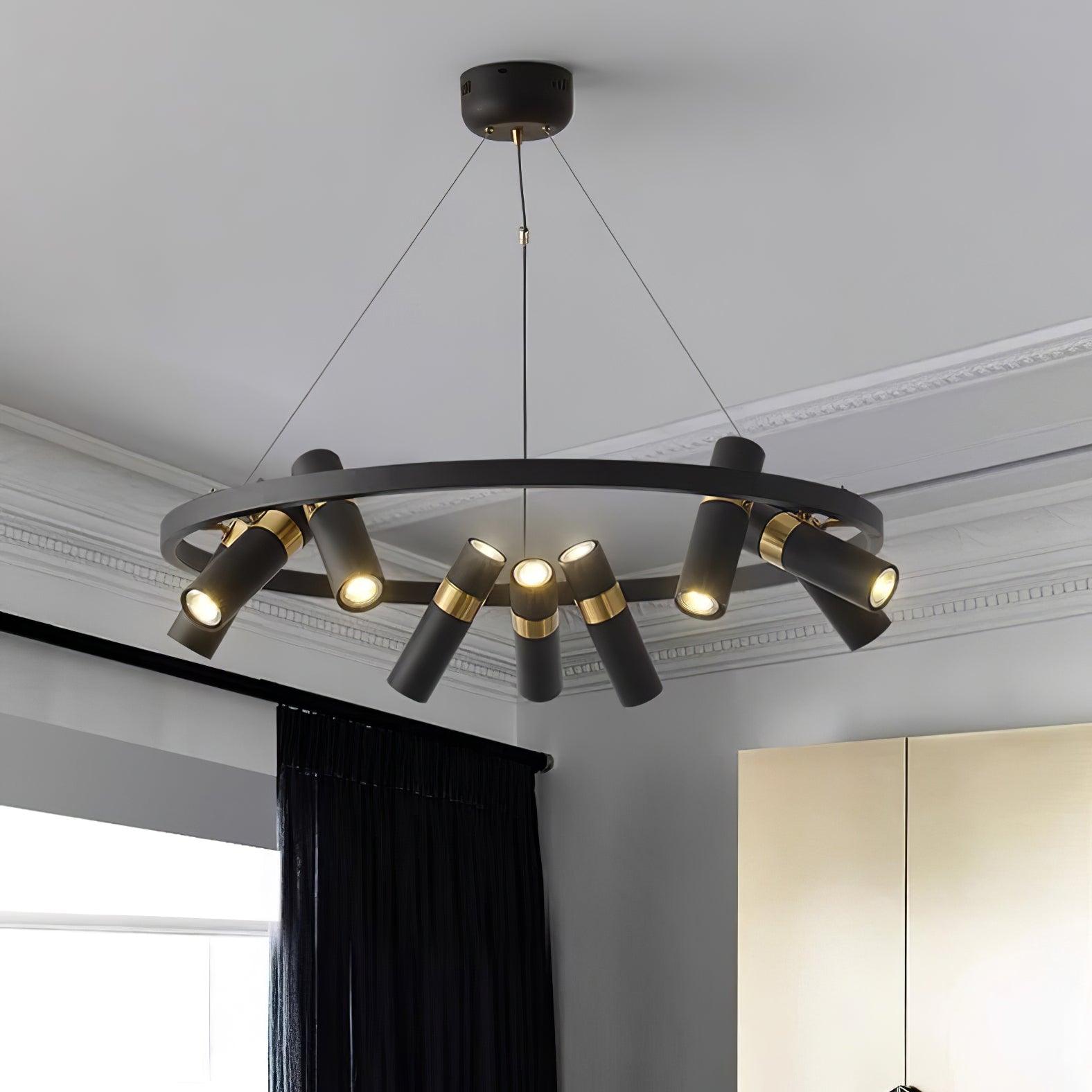 Nova Industrial Acrylic Chandelier-Neutral Decor