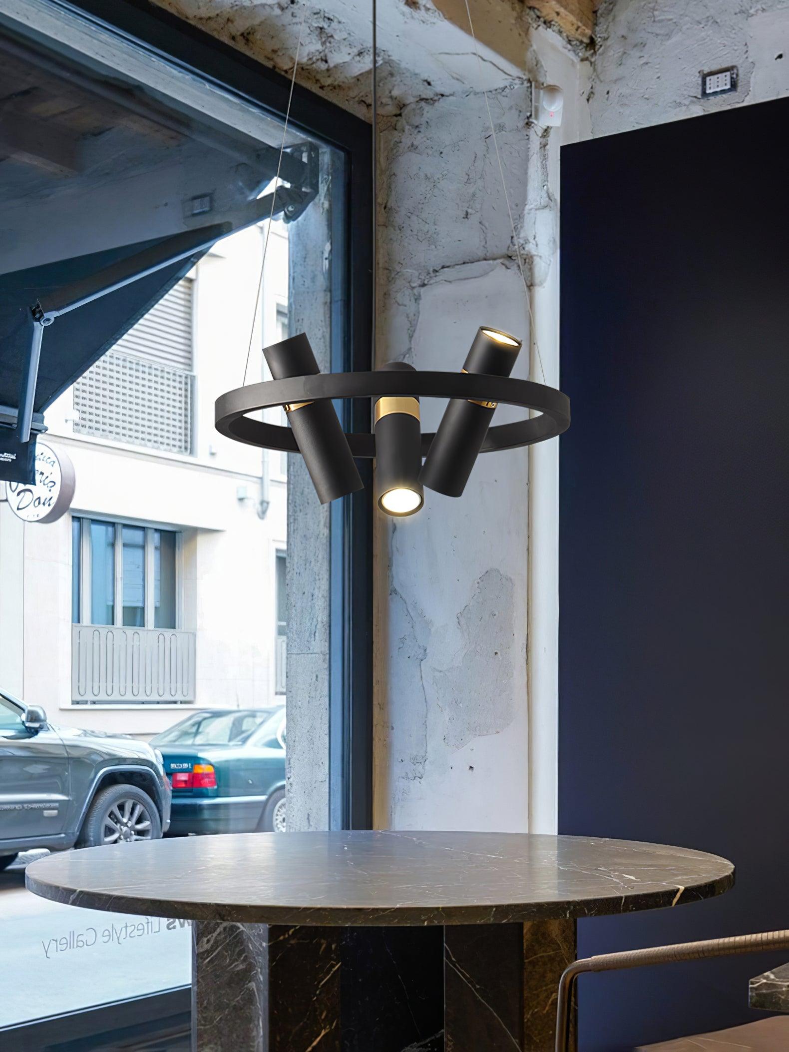 Nova Industrial Acrylic Chandelier-Neutral Decor