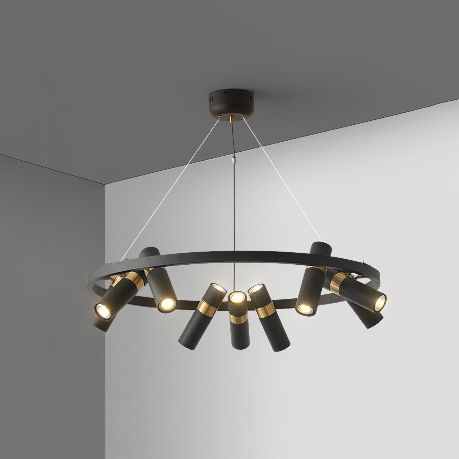 Nova Industrial Acrylic Chandelier-Neutral Decor