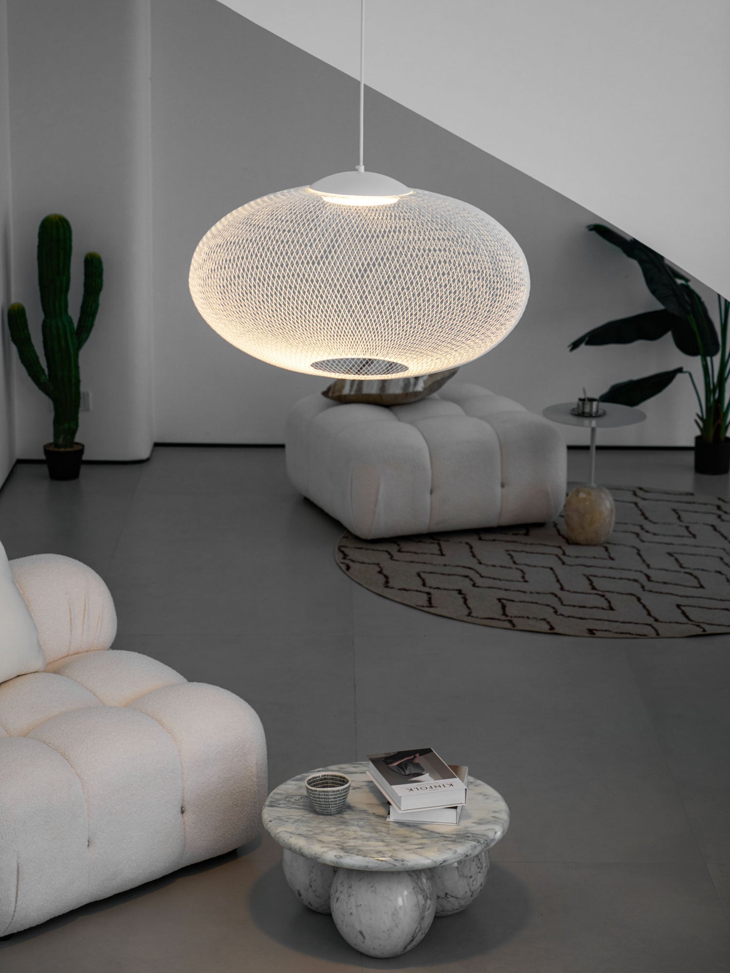 Lustra Pendant Lamp Metallic Mesh Black-Neutral Decor