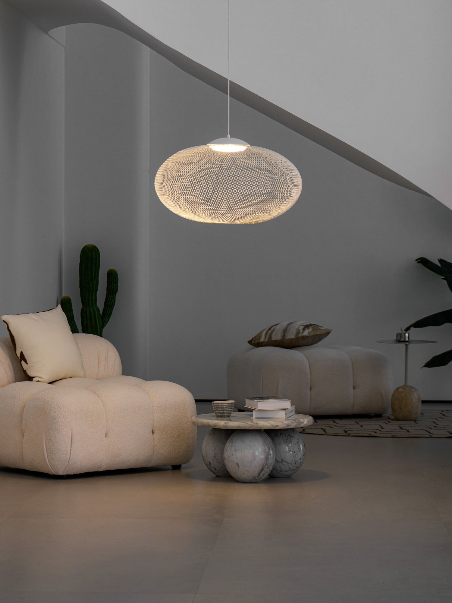Lustra Pendant Lamp Metallic Mesh Black-Neutral Decor