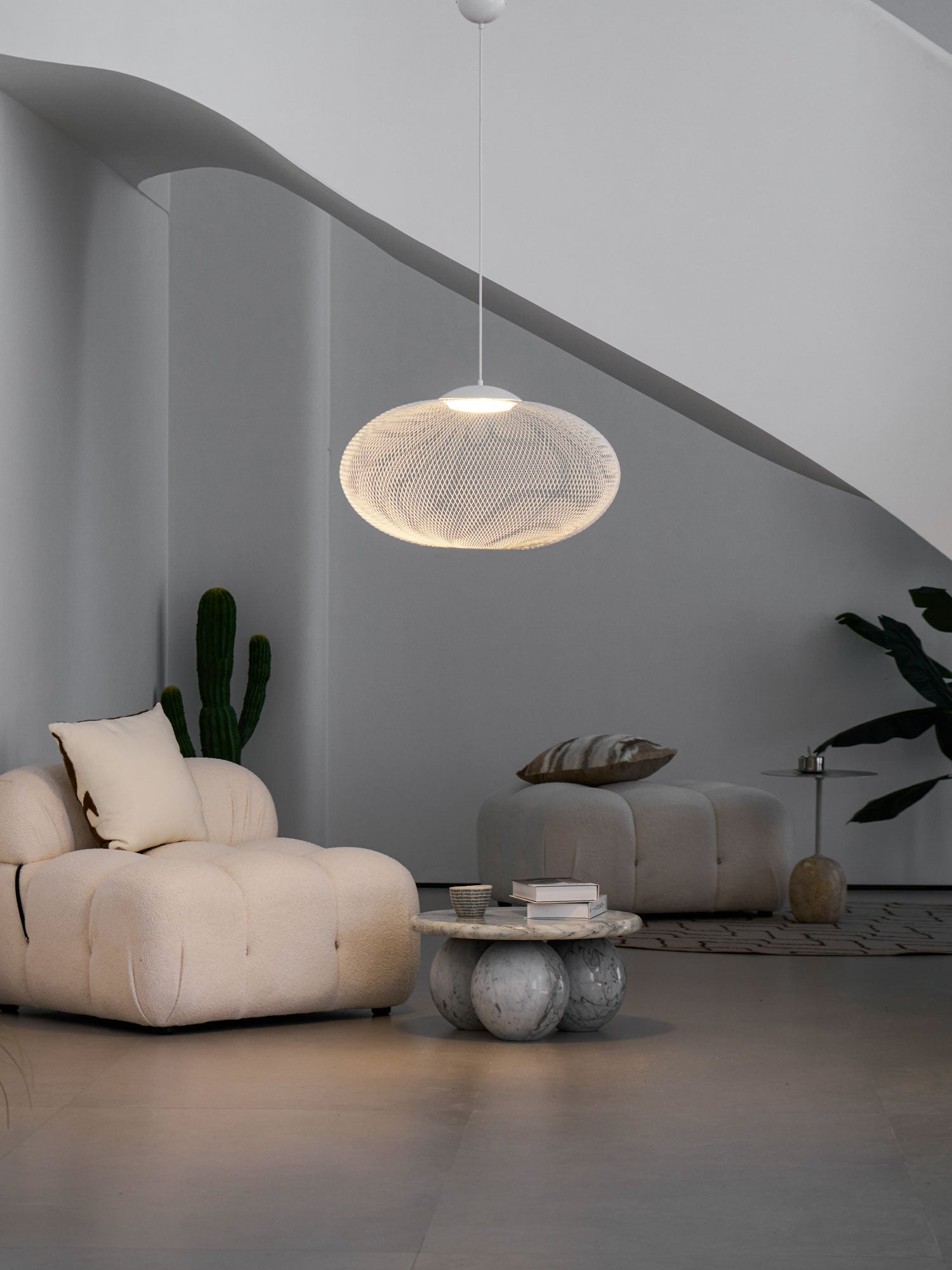 Lustra Pendant Lamp Metallic Mesh Black-Neutral Decor
