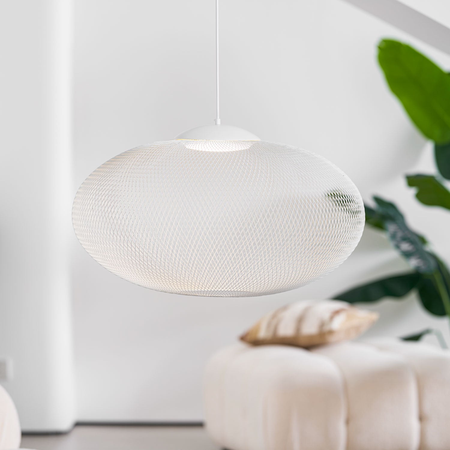 Lustra Pendant Lamp Metallic Mesh Black-Neutral Decor