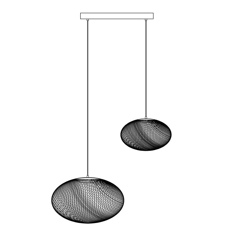Lustra Pendant Lamp Metallic Mesh Black-Neutral Decor