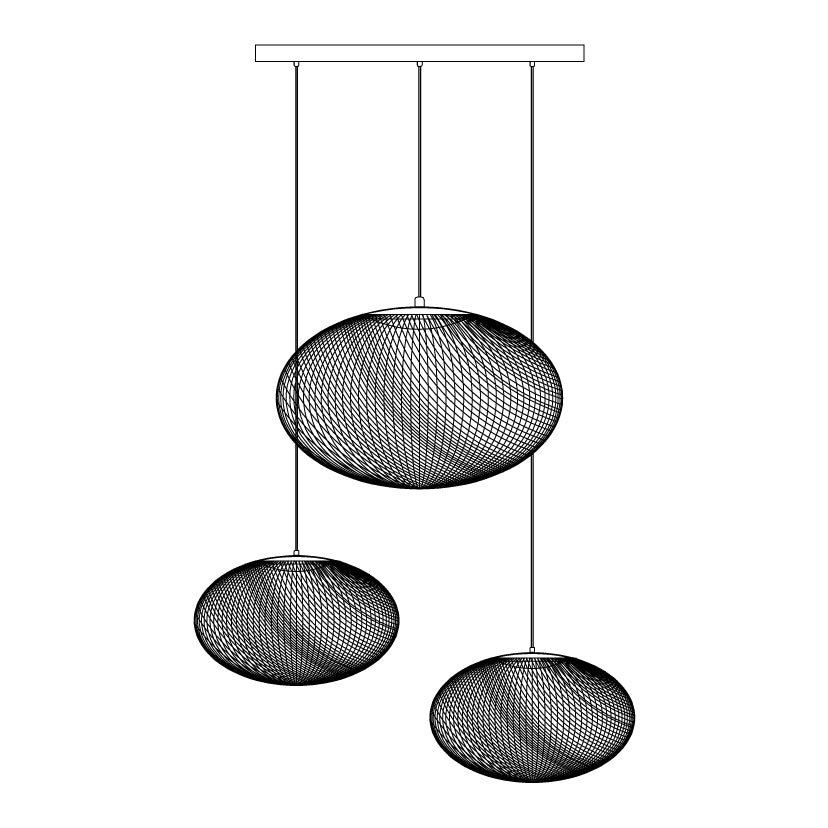 Lustra Pendant Lamp Metallic Mesh Black-Neutral Decor