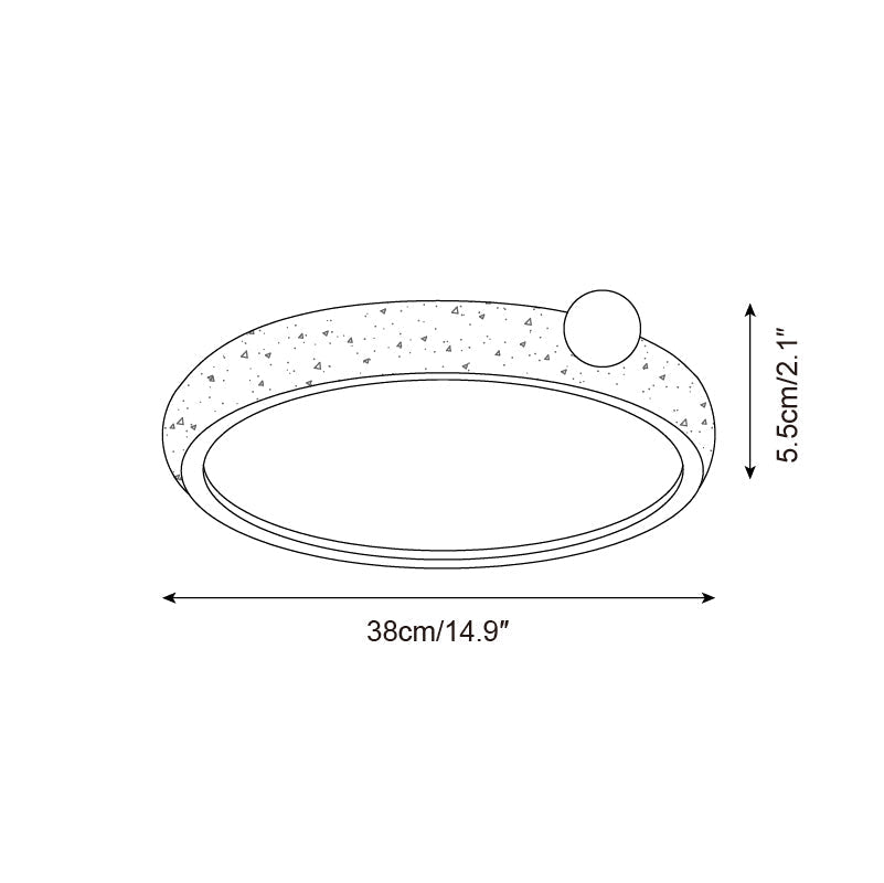 Ritta Cute  Travertine Round Ceiling Light