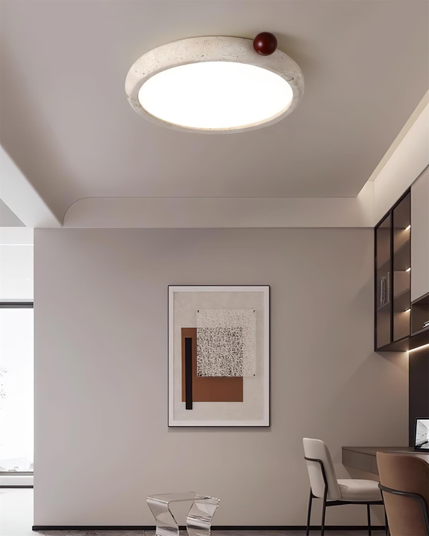 Ritta Cute  Travertine Round Ceiling Light