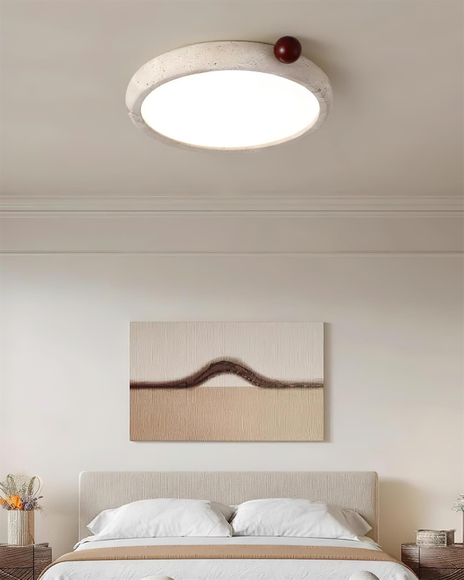 Ritta Cute  Travertine Round Ceiling Light