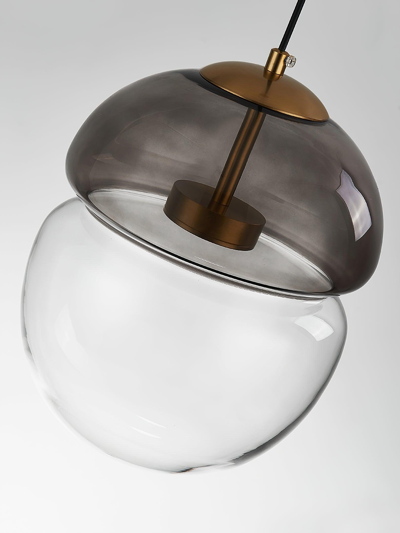 Aged Modern Minimalist Dome Glass Pendant Light-Neutral Decor