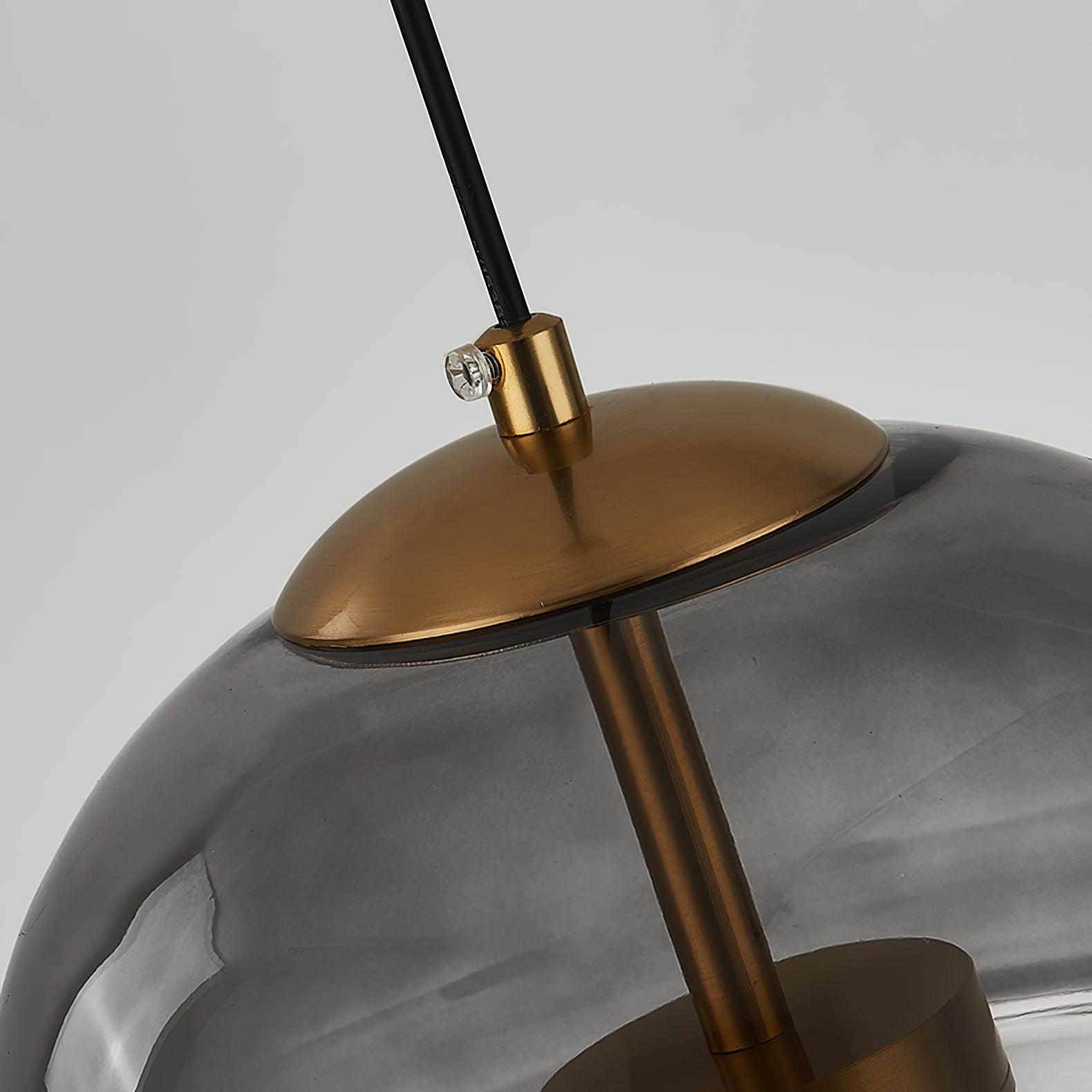 Aged Modern Minimalist Dome Glass Pendant Light-Neutral Decor