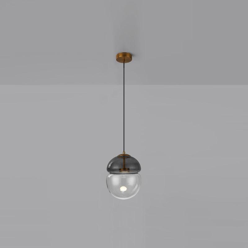 Aged Modern Minimalist Dome Glass Pendant Light-Neutral Decor