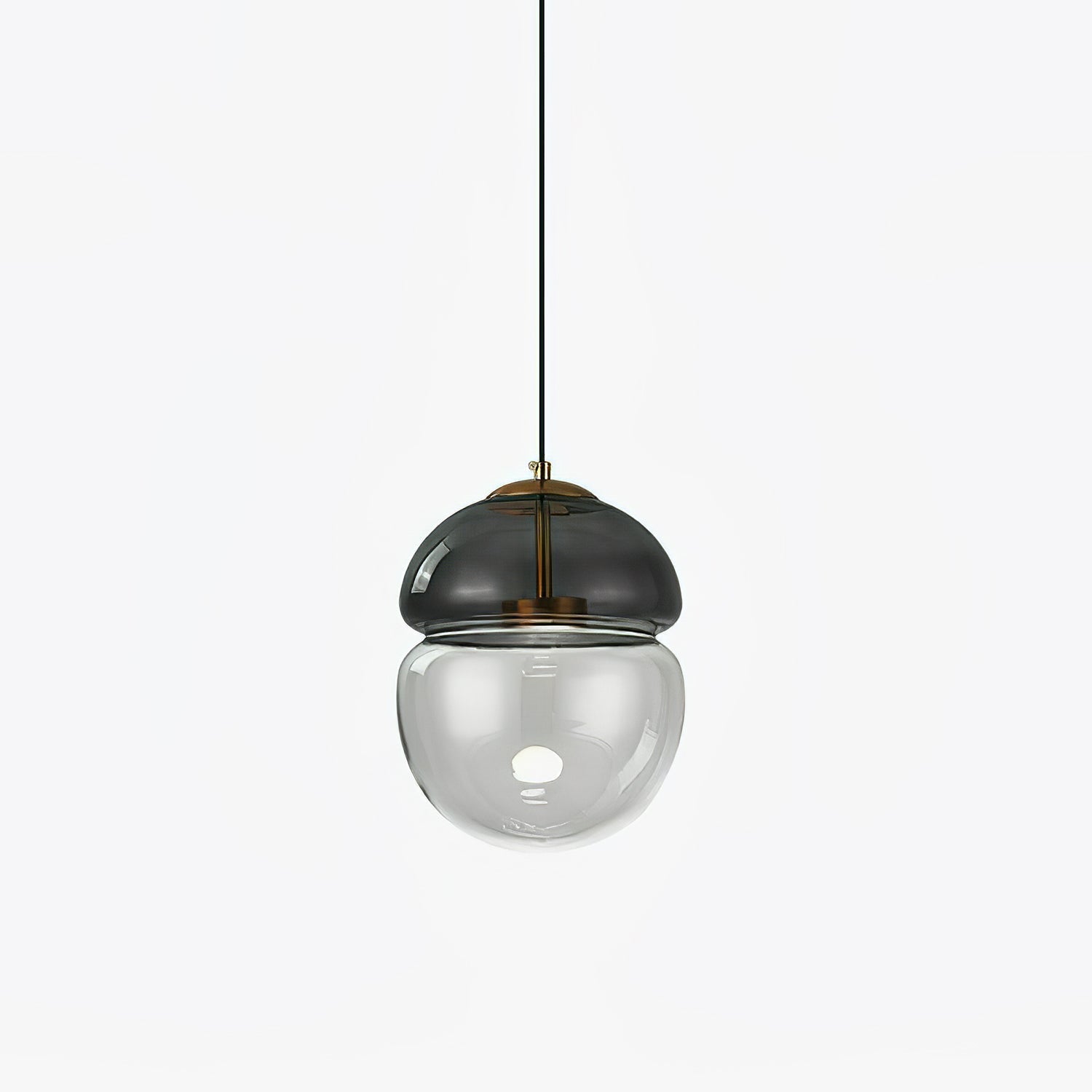 Aged Modern Minimalist Dome Glass Pendant Light-Neutral Decor